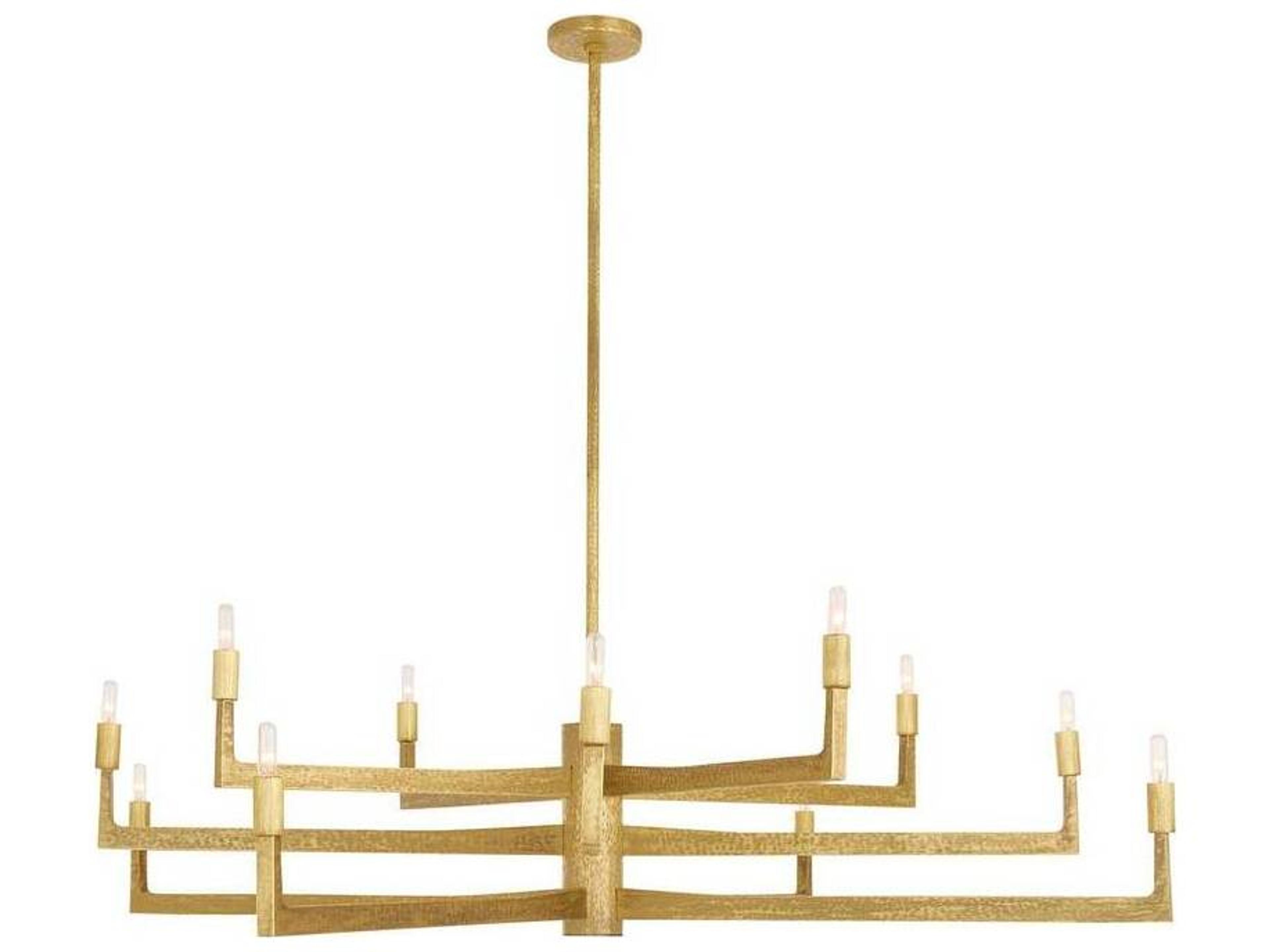 Arteriors Home Chattered Antique Brass Candelabra Chandelier