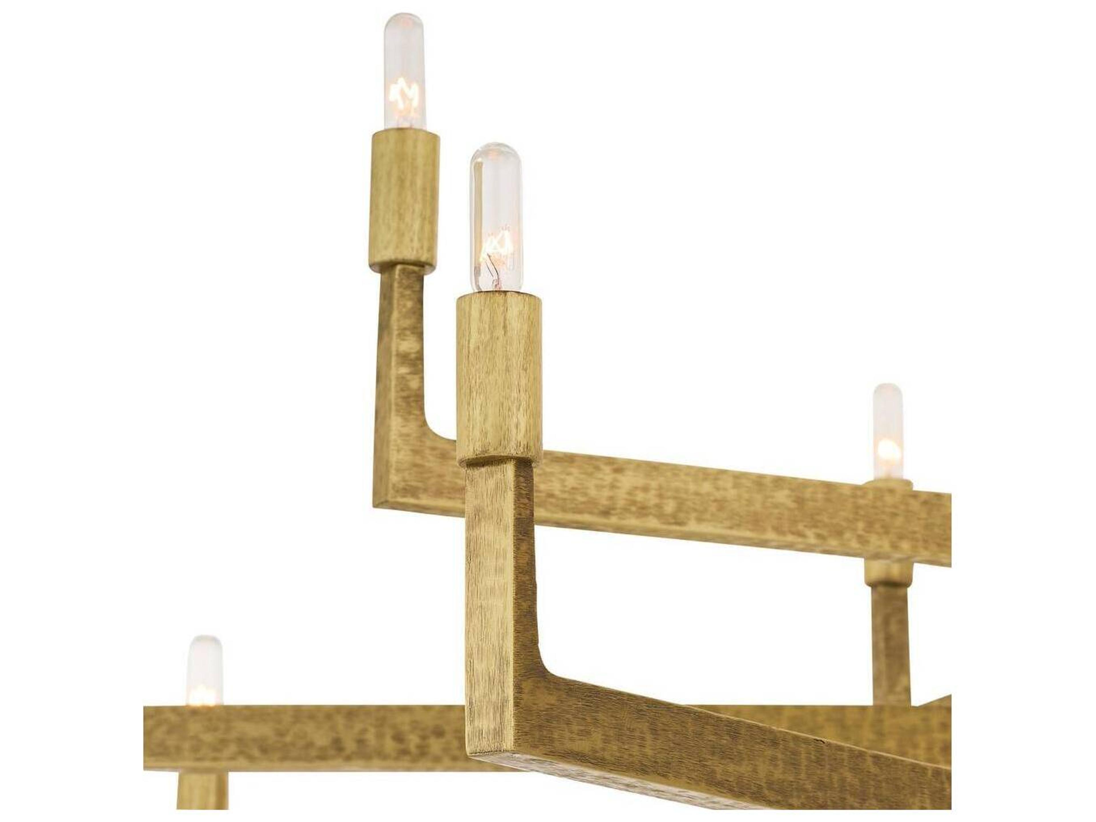 Arteriors Home Chattered Antique Brass Candelabra Chandelier