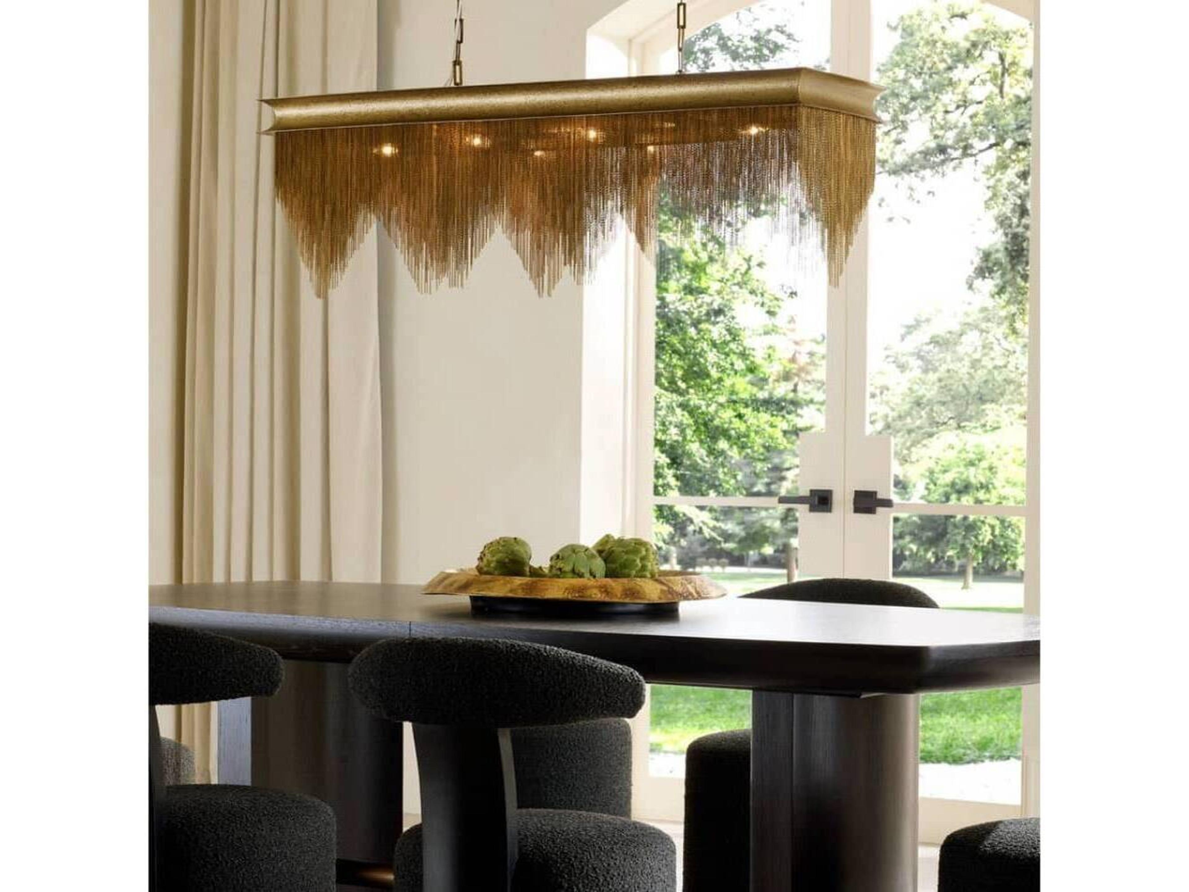 Heiress Linear Chandelier Vintage Brass