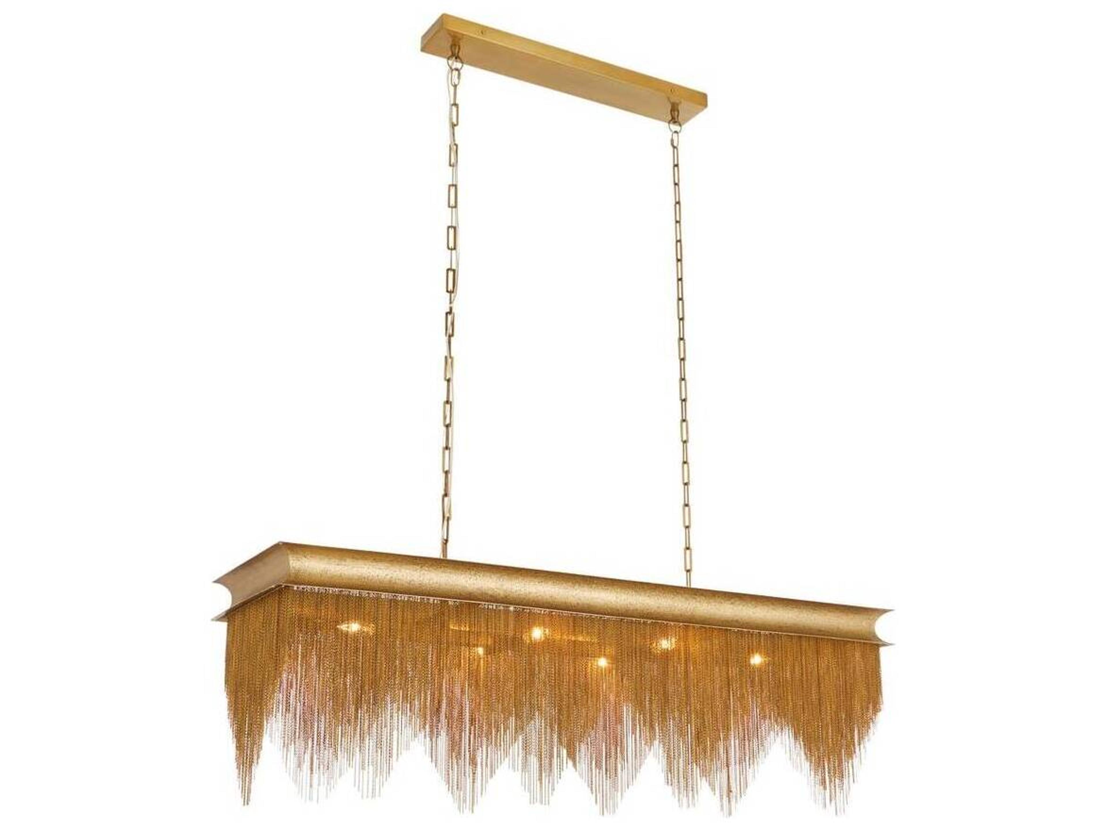 Arteriors Home Heiress 6-Light Vintage Brass Geometric Chandelier