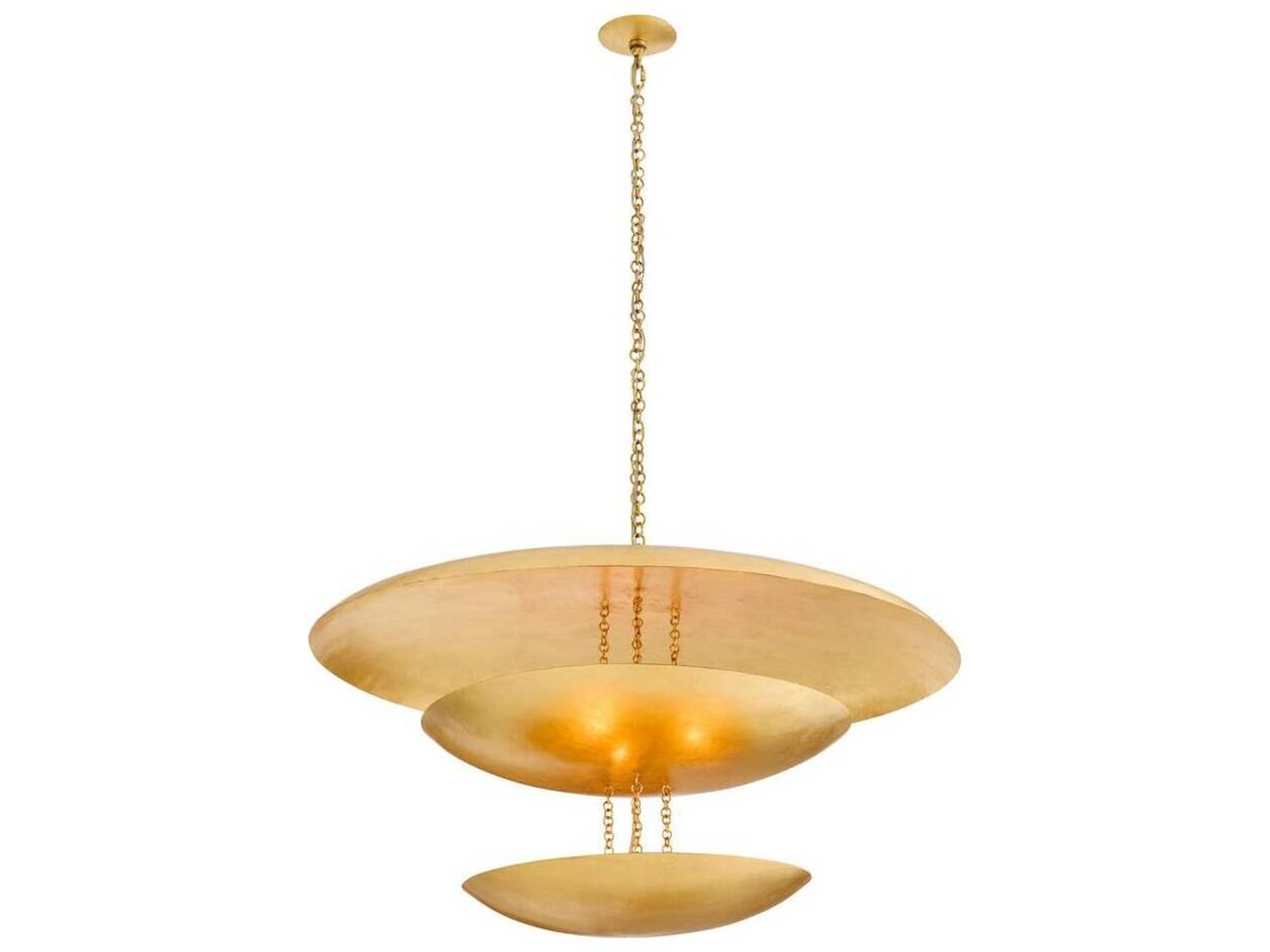 Arteriors Home Florko 6-Light Gold Leaf Tiered Pendant