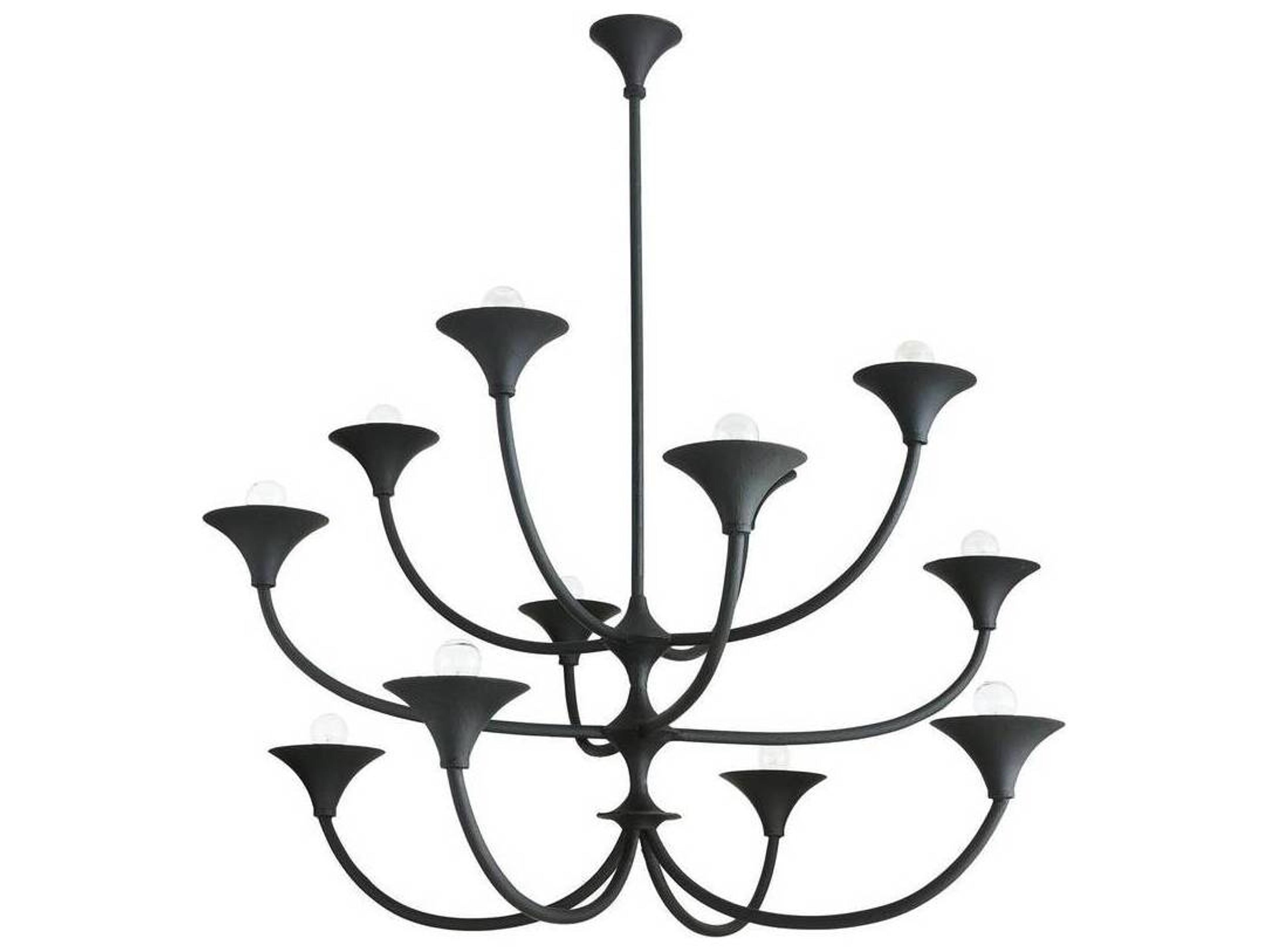 Arteriors Home Black Gesso Tiered Chandelier
