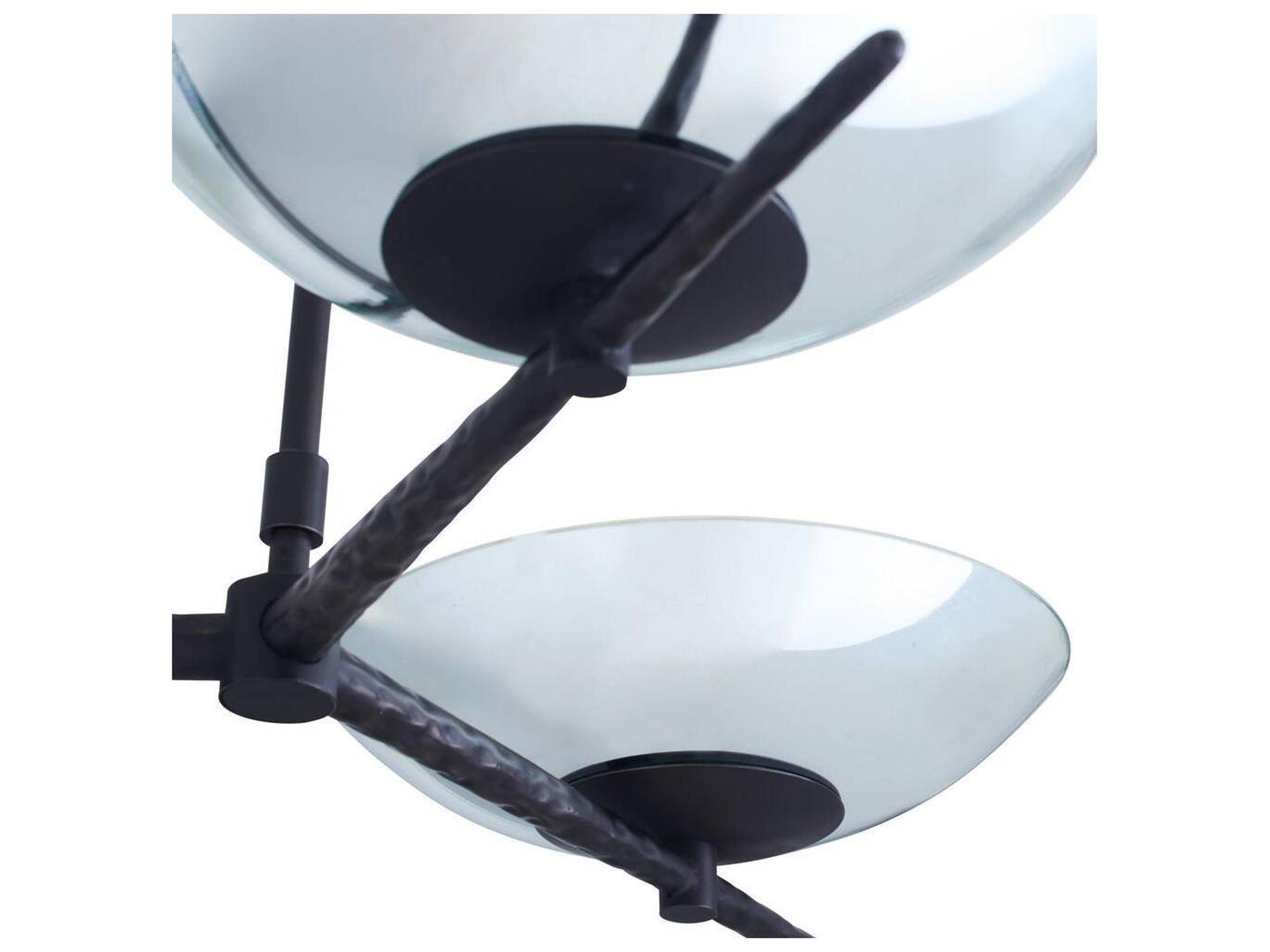 Arteriors Home Natural Iron Black Bowl Pendant
