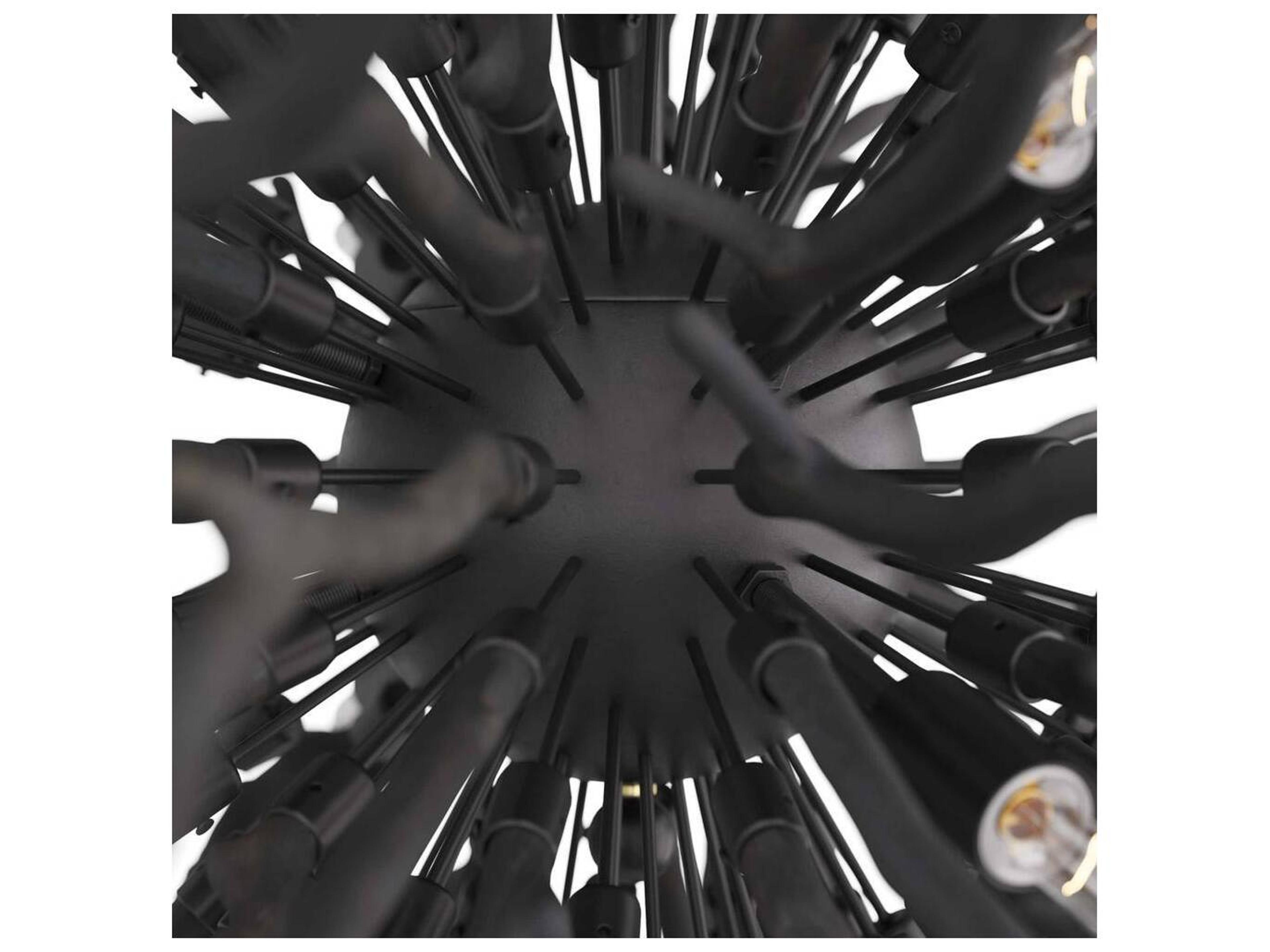 Arteriors Home Finch 8-Light Dark Gray Wash Black Sputnik Pendant