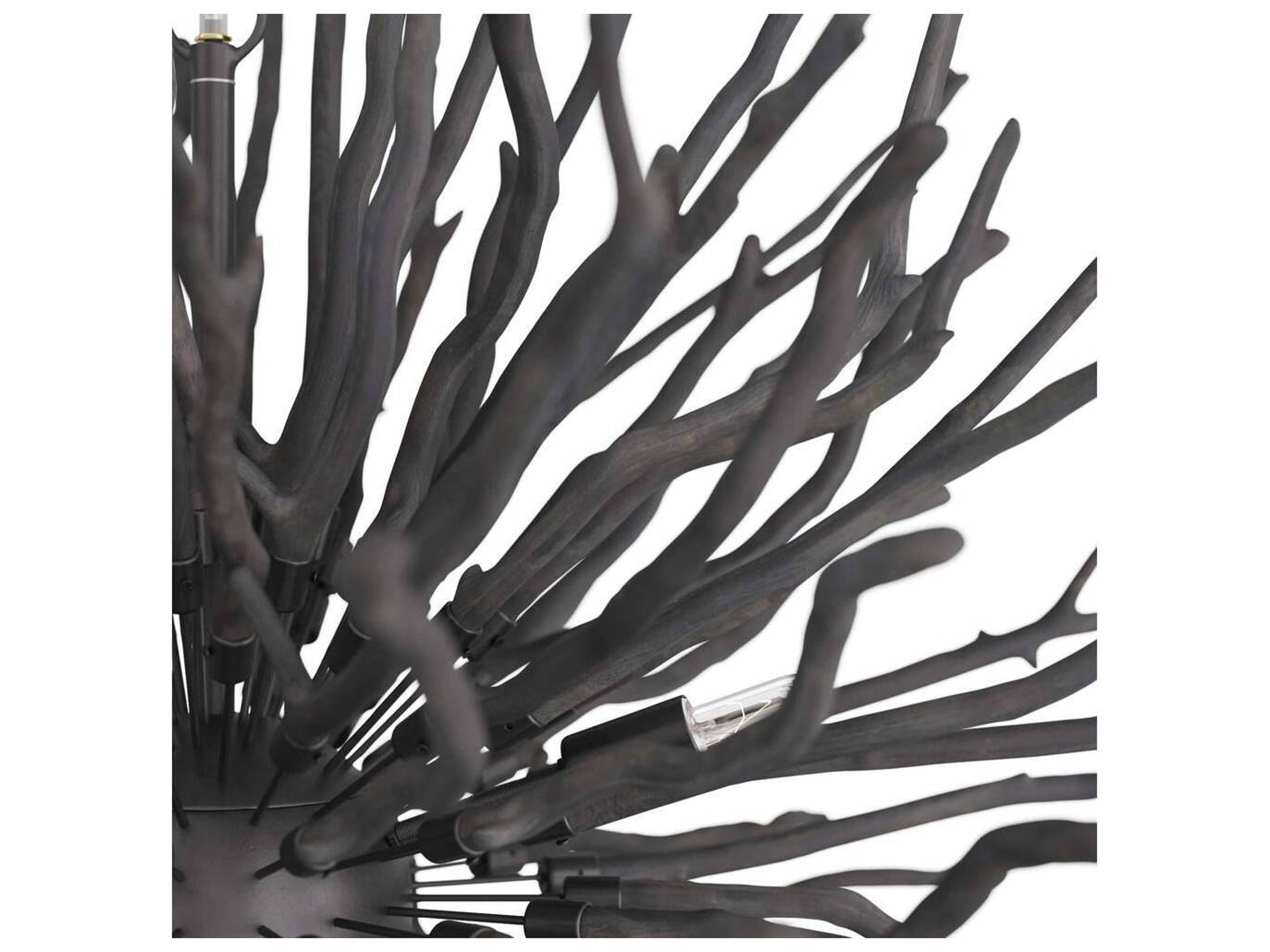 Arteriors Home Finch 8-Light Dark Gray Wash Black Sputnik Pendant