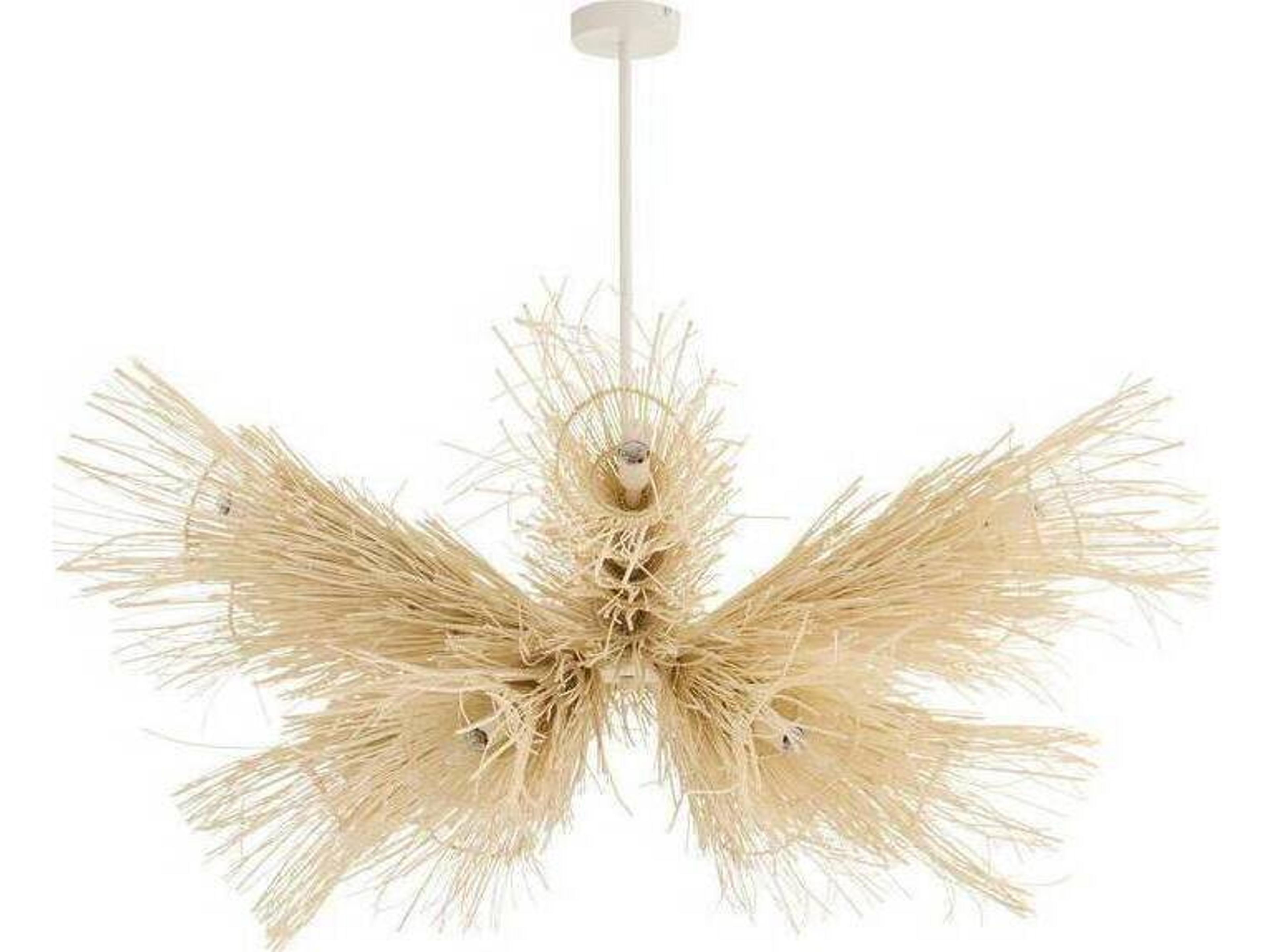 Arteriors Kauai Chandelier Bleached Rattan 12-Light