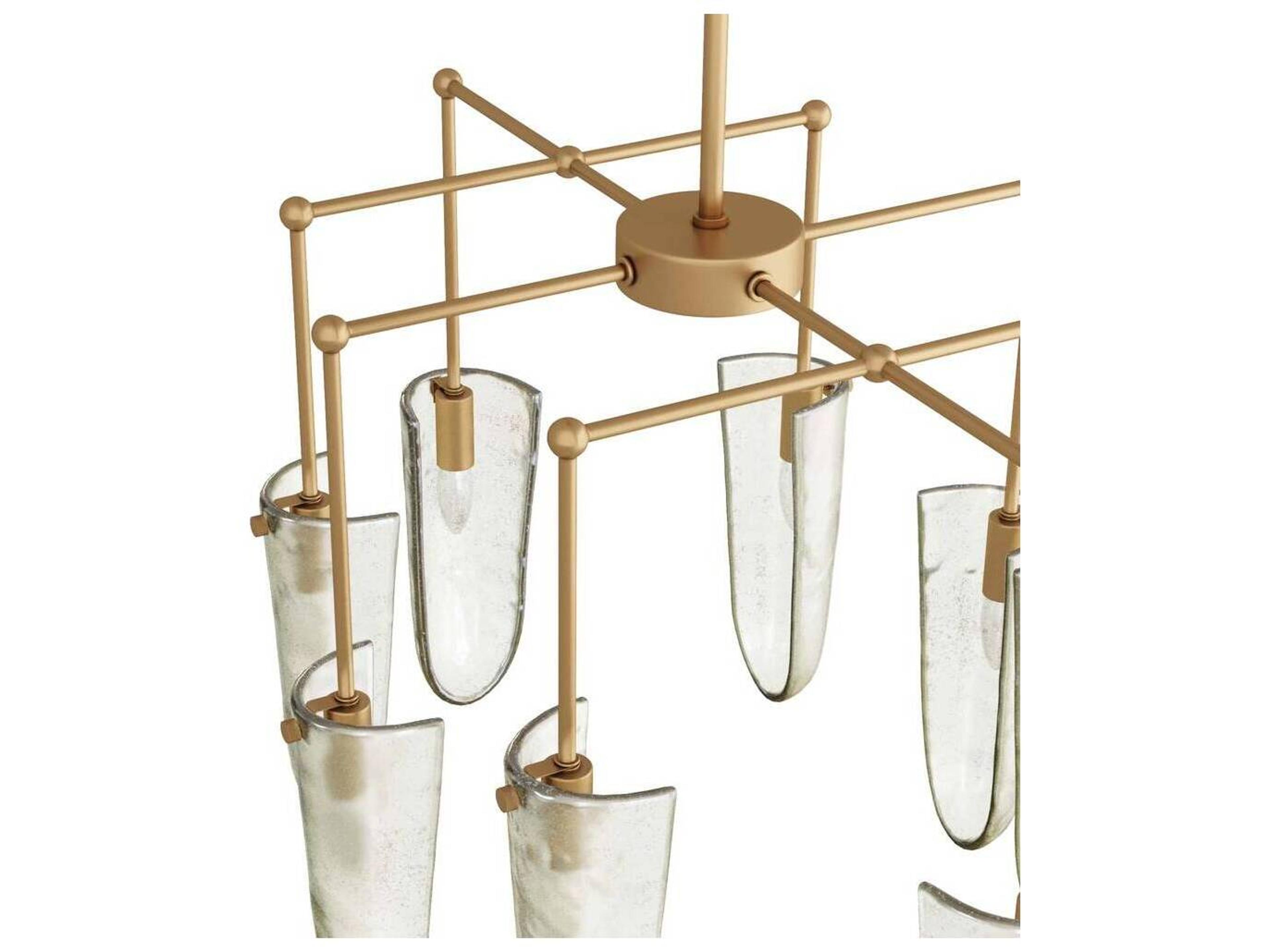 Arteriors Home 7-Light Clear Seedy Brass Pendant