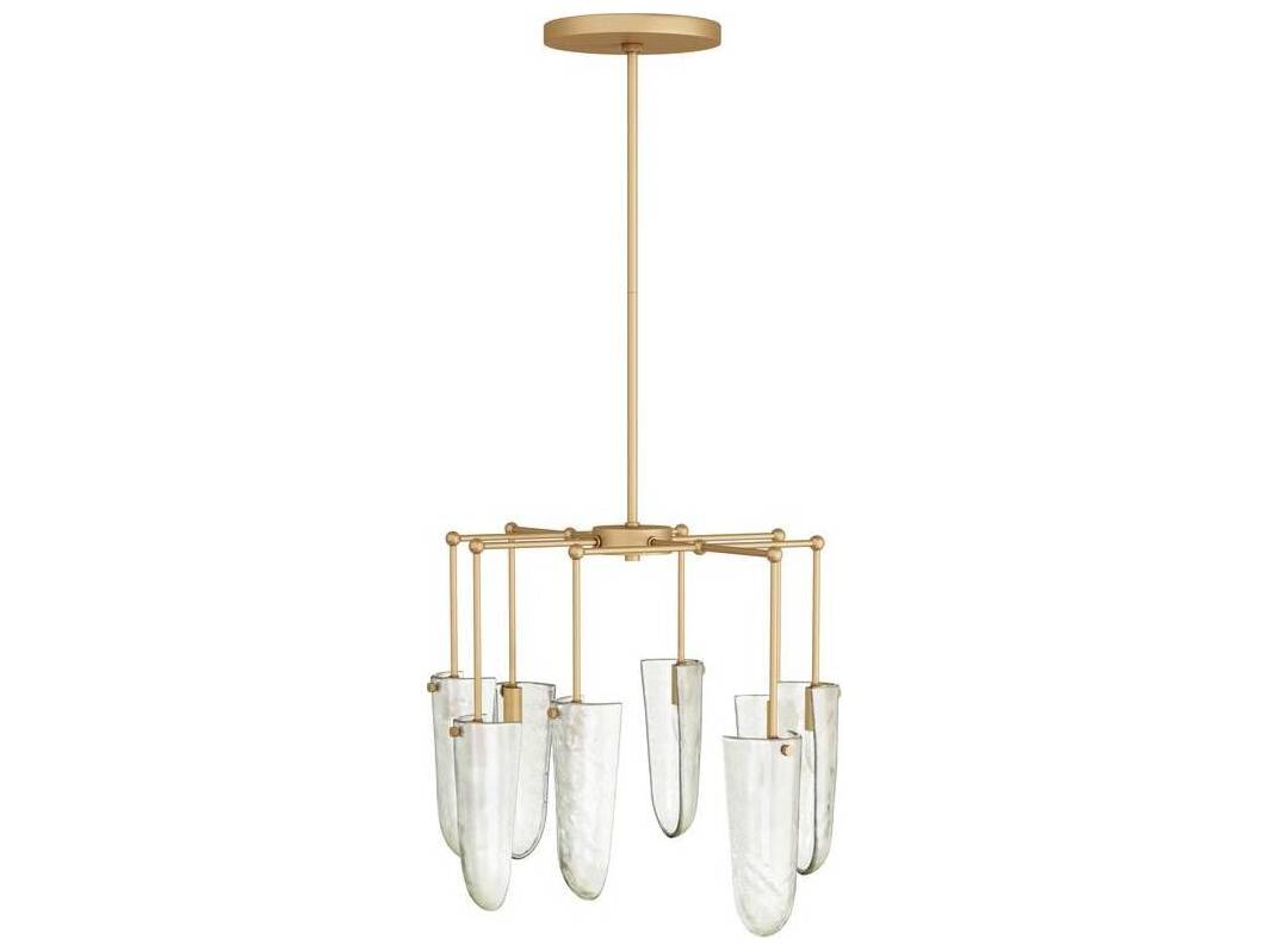 Arteriors Home 7-Light Clear Seedy Brass Pendant