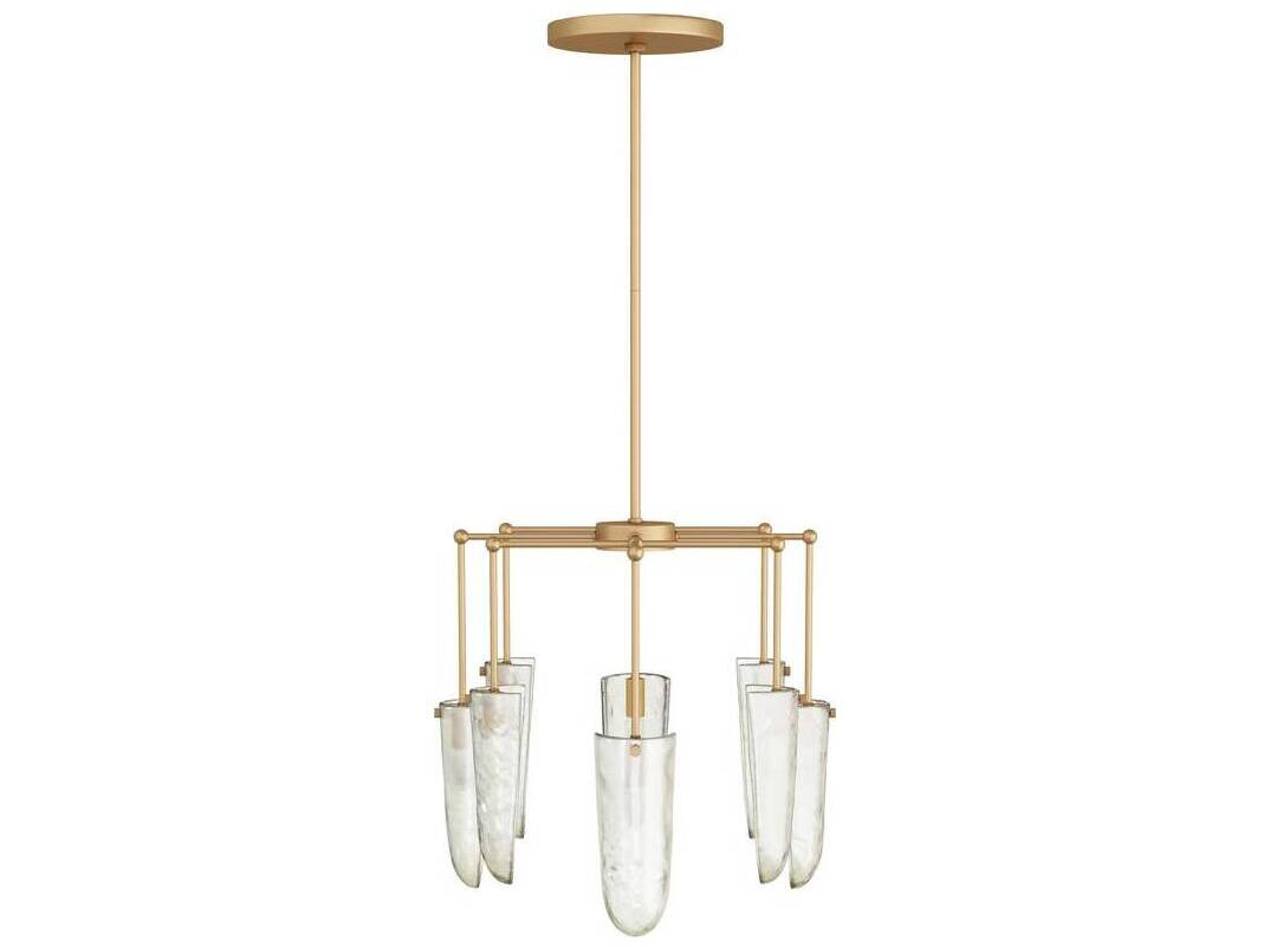 Arteriors Home 7-Light Clear Seedy Brass Pendant