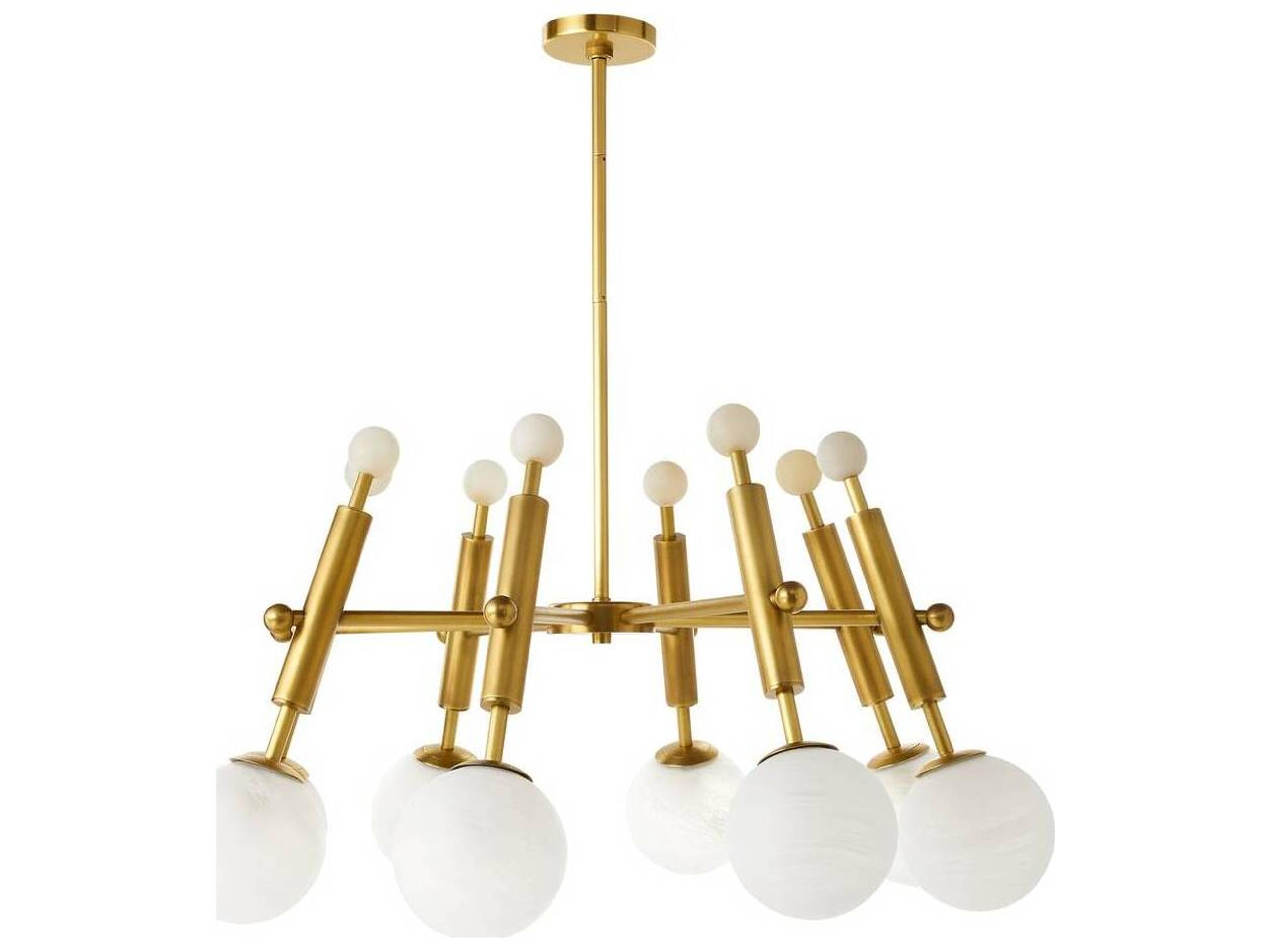 Arteriors Home 8-Light Antique Brass Globe Chandelier