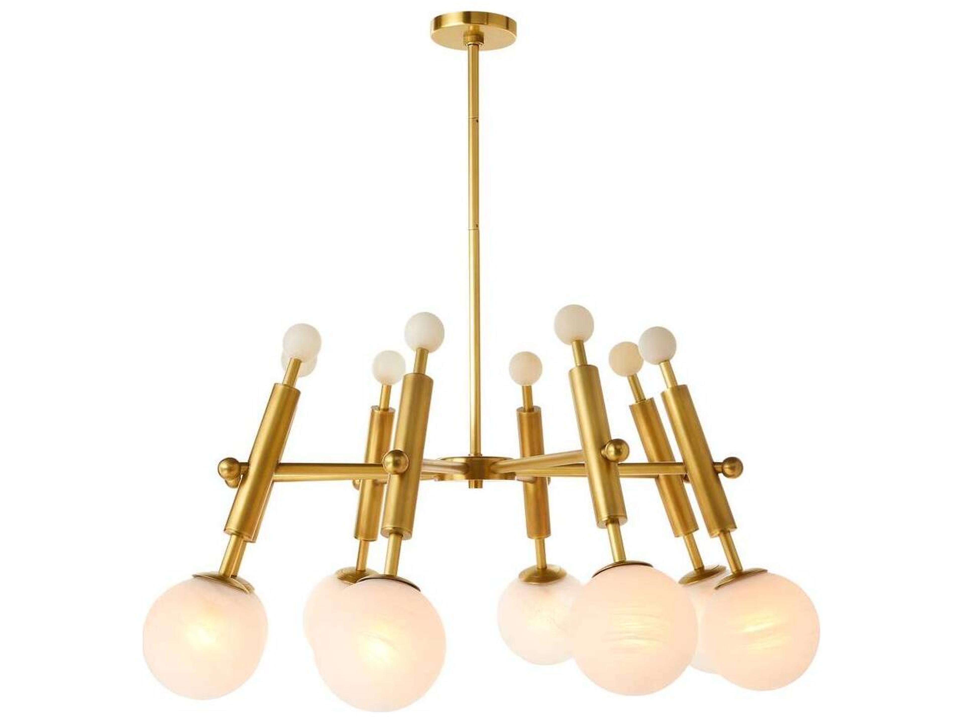 Arteriors Home 8-Light Antique Brass Globe Chandelier