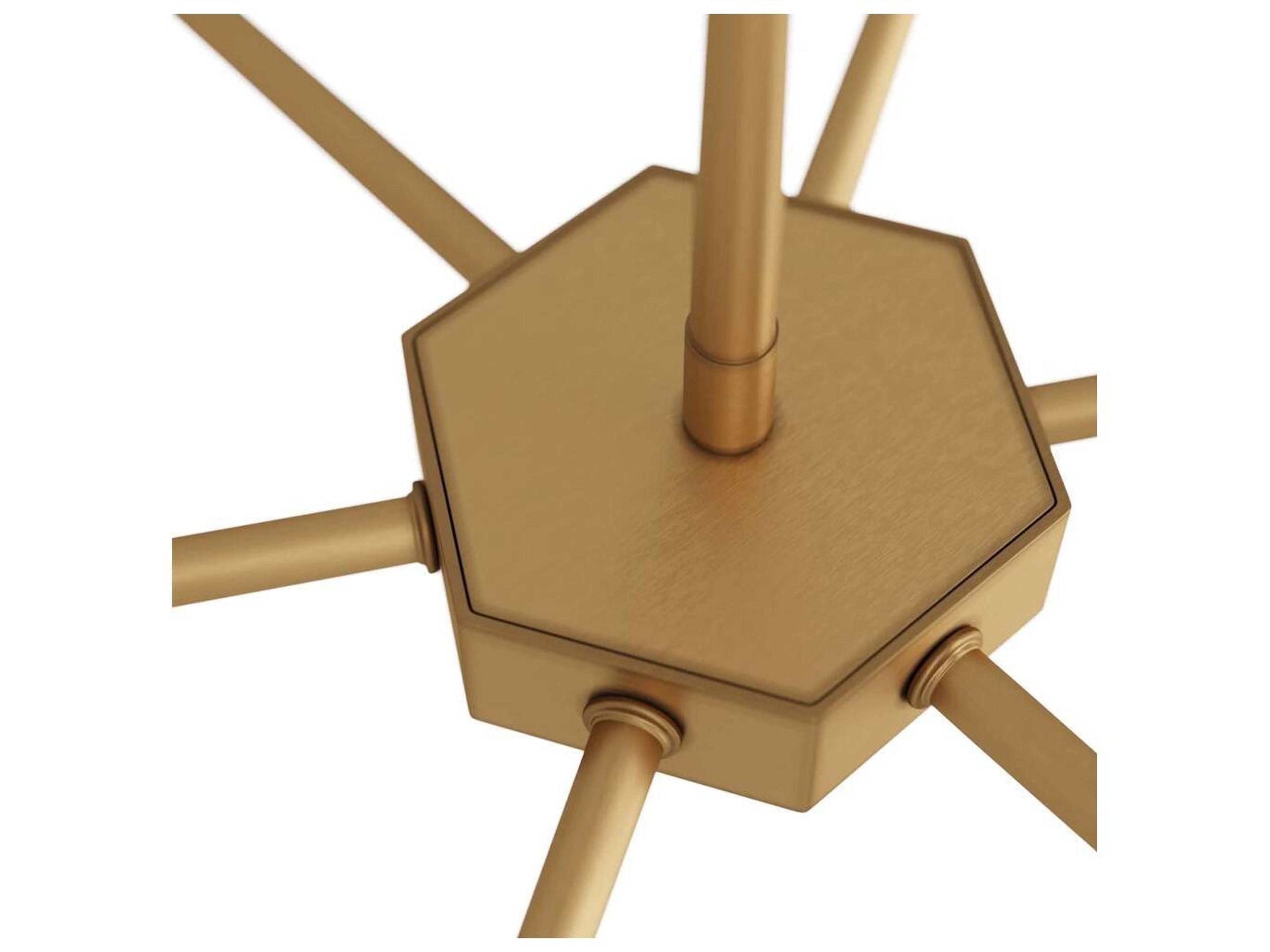 Arteriors Home 6-Light White Brass Geometric Pendant