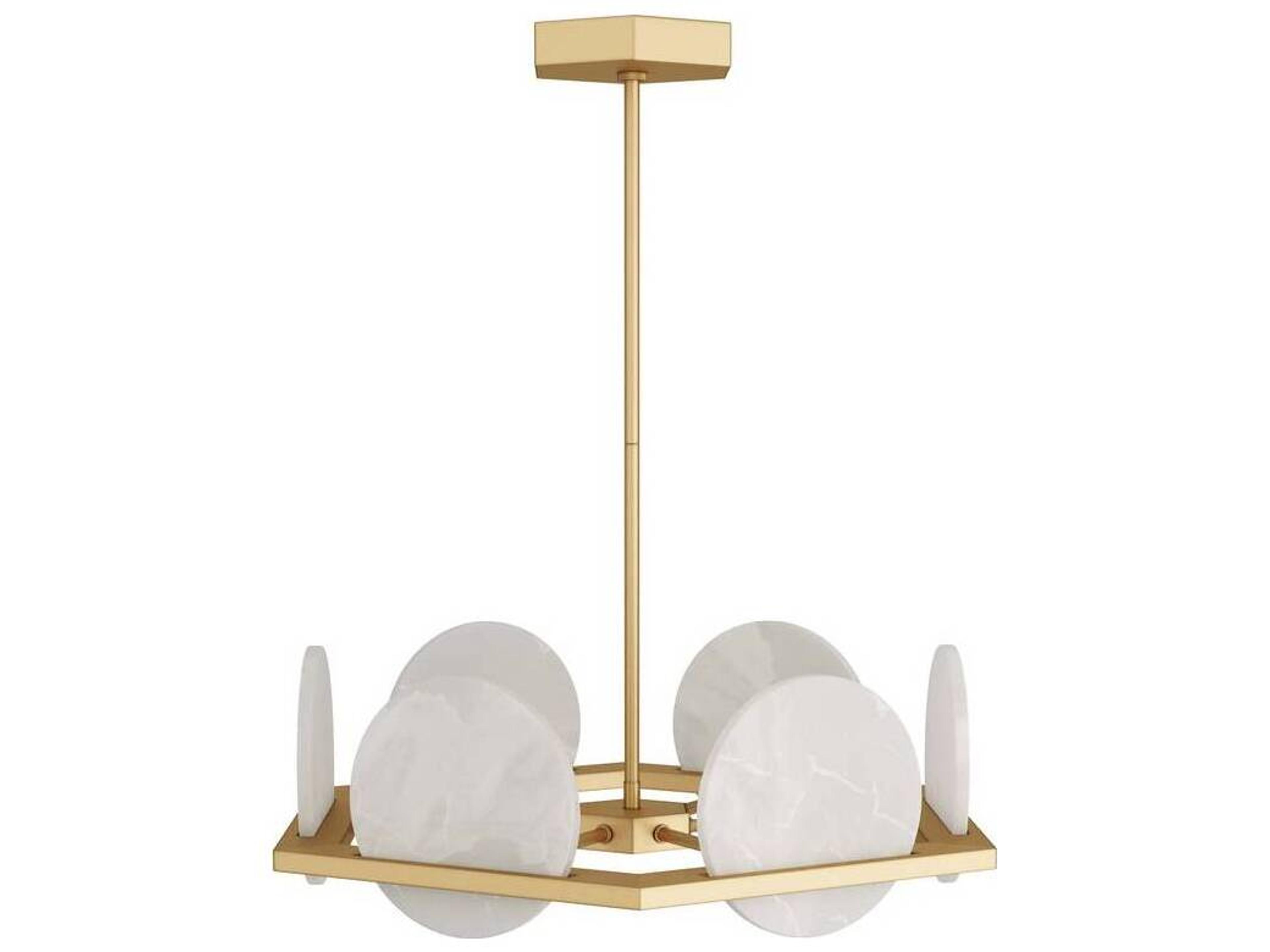 Arteriors Home 6-Light White Brass Geometric Pendant