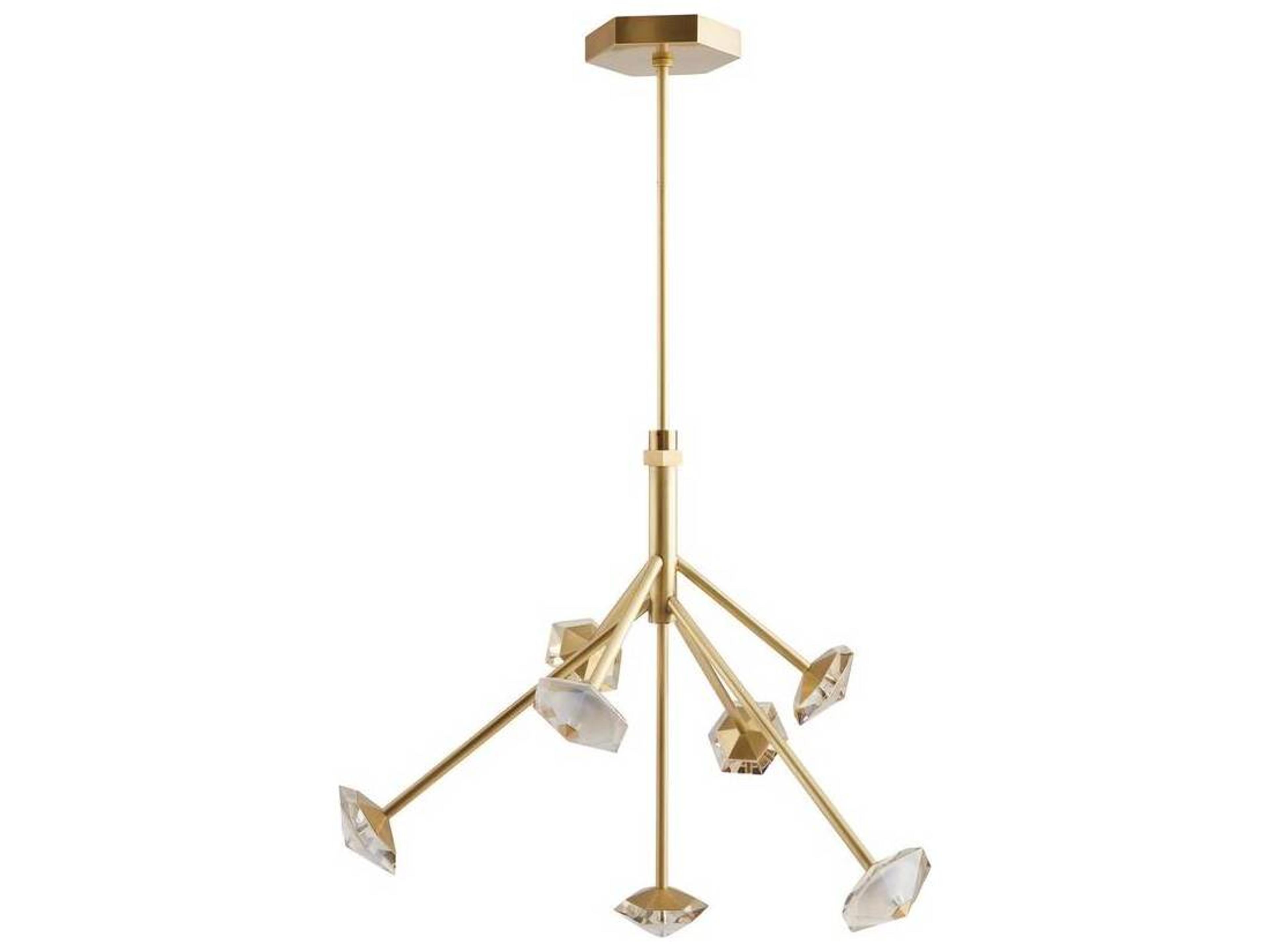 Arteriors Home 7-Light Antique Brass Geometric Pendant