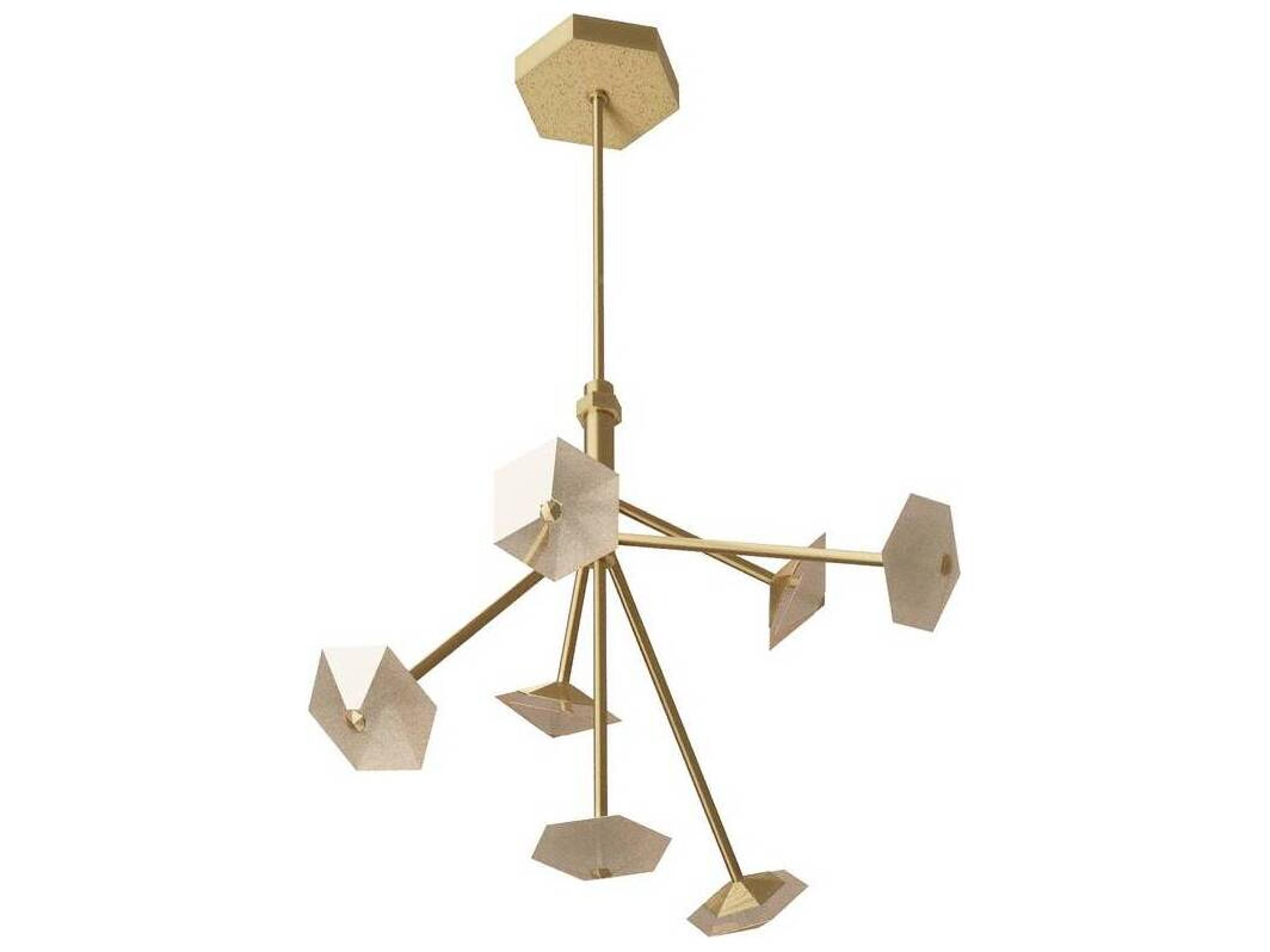 Arteriors Home 7-Light Antique Brass Geometric Pendant