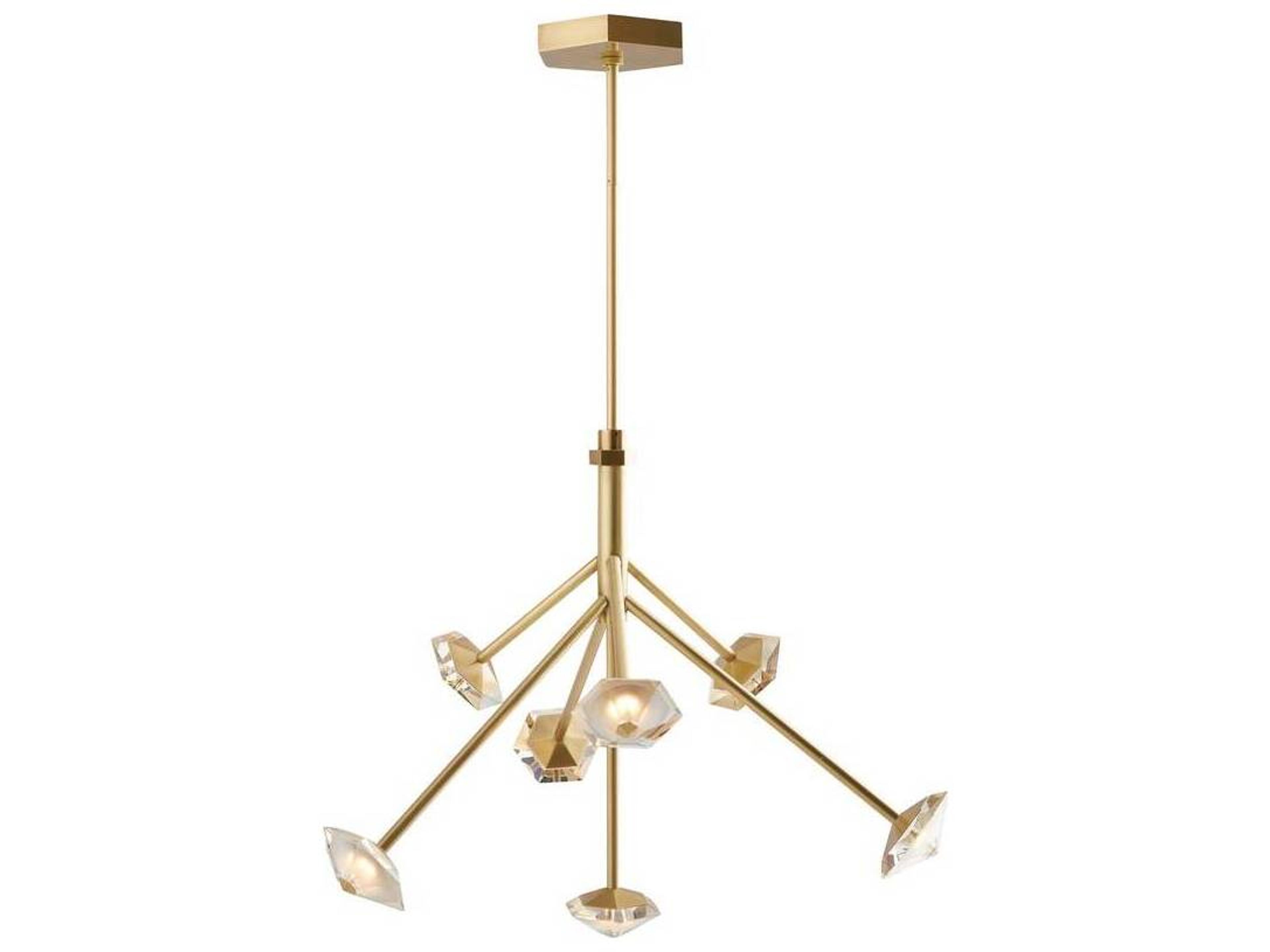 Arteriors Home 7-Light Antique Brass Geometric Pendant