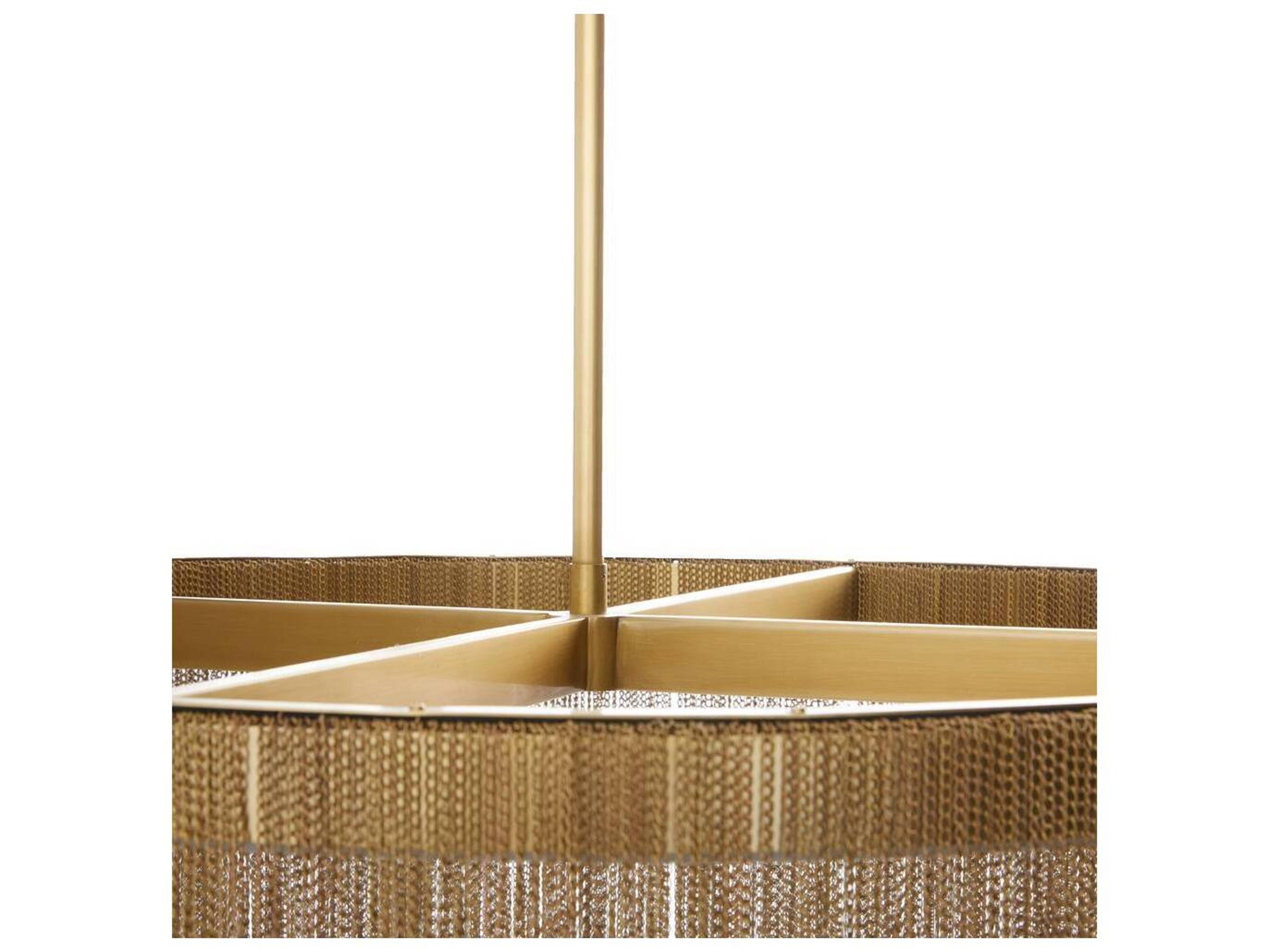 Arteriors Home Bennet 1-Light Antique Brass Round Chandelier