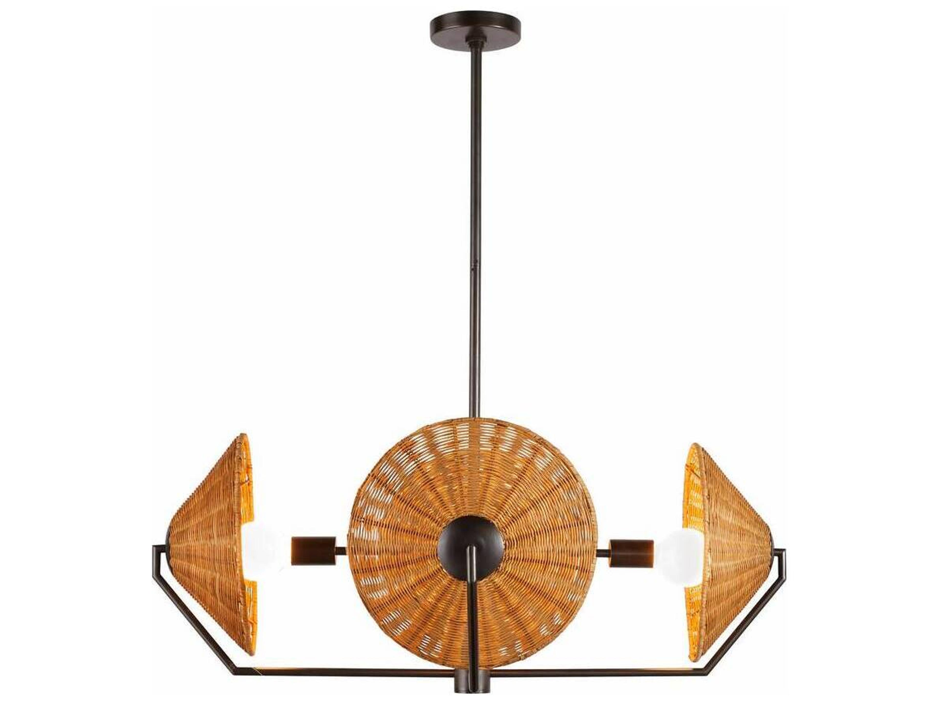 Arteriors Home 4-Light Natural Brown Pendant