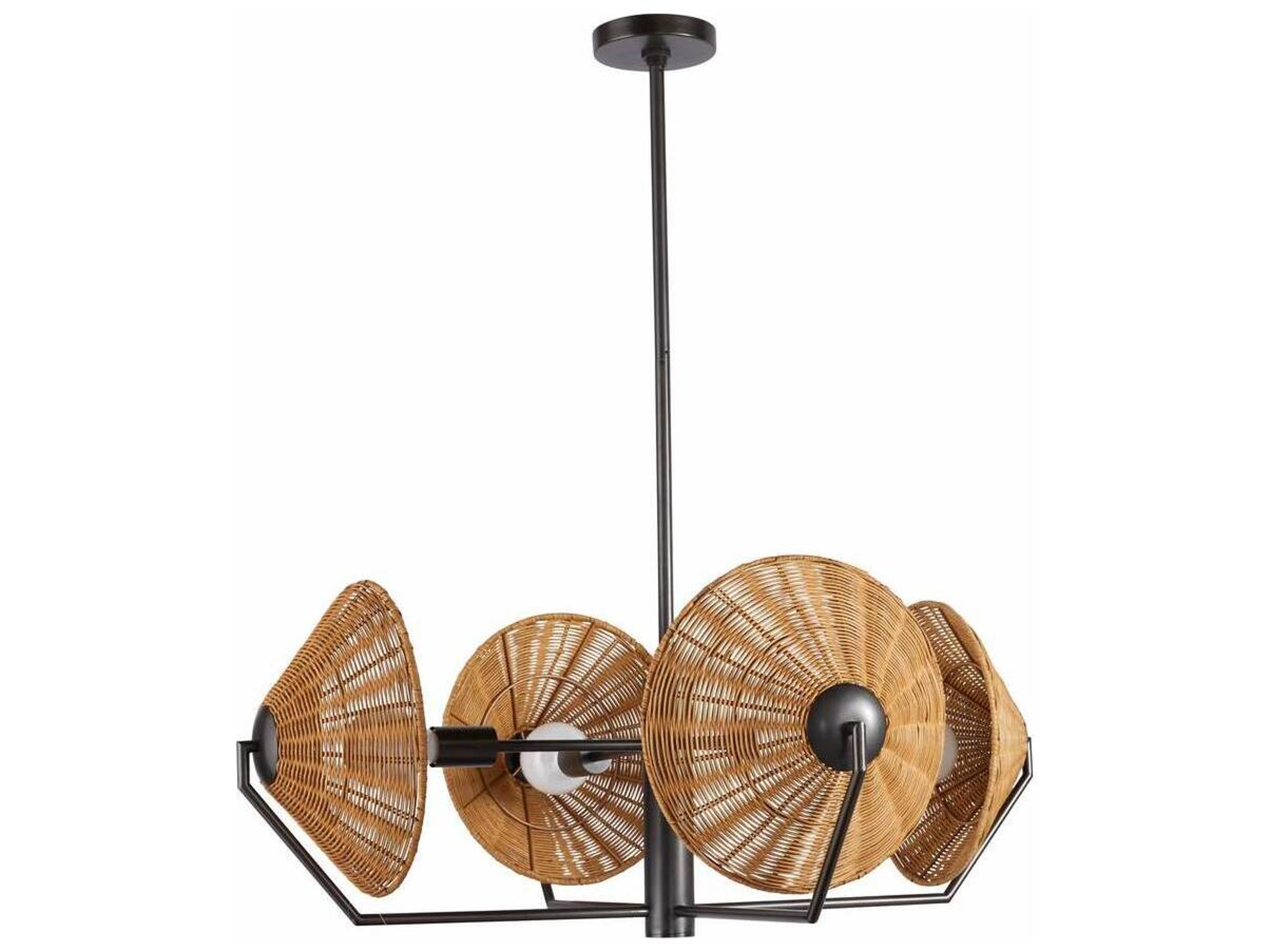 Arteriors Home 4-Light Natural Brown Pendant