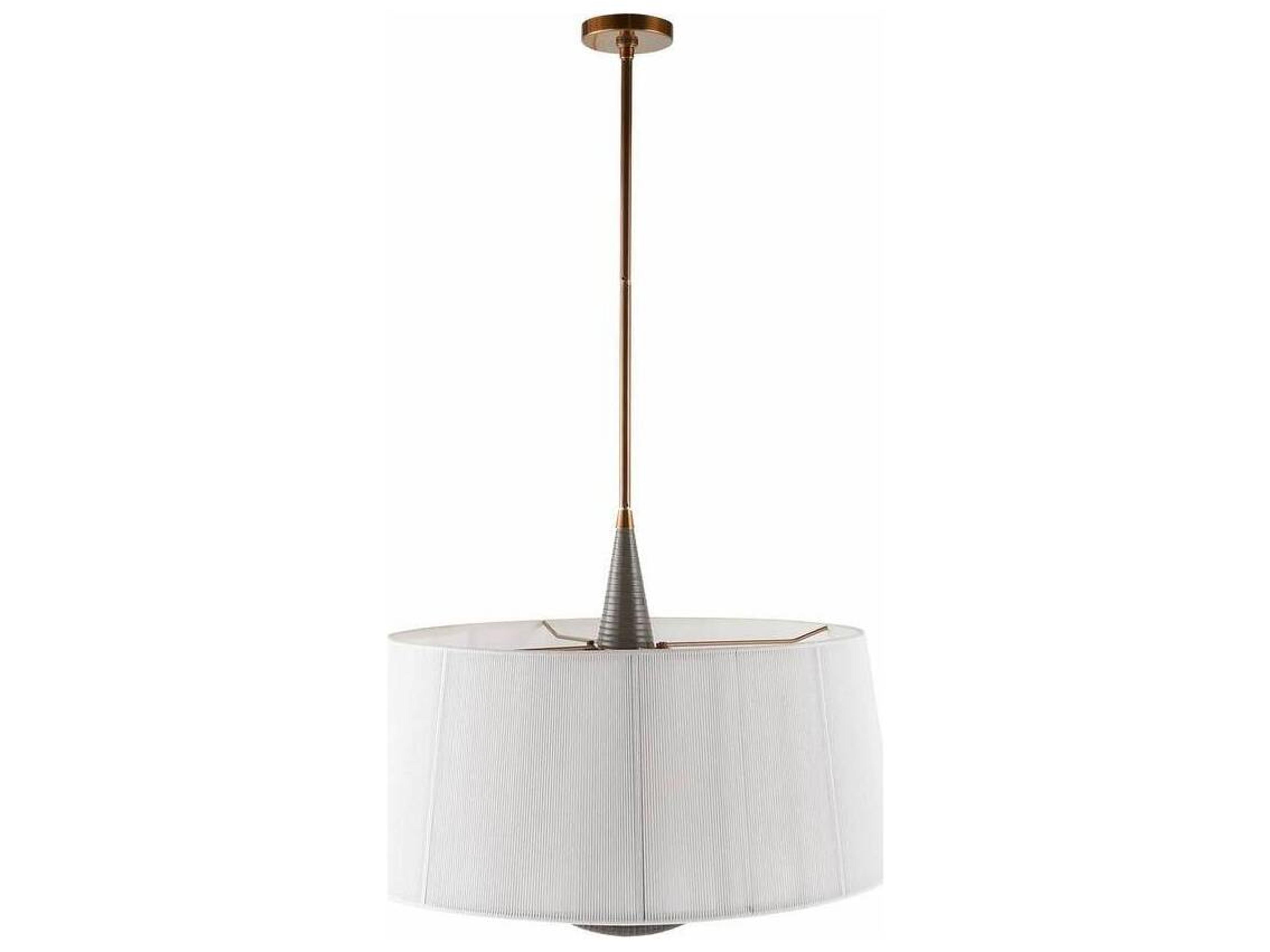 Arteriors Home Middlebury 6-Light White Graphite Drum Pendant