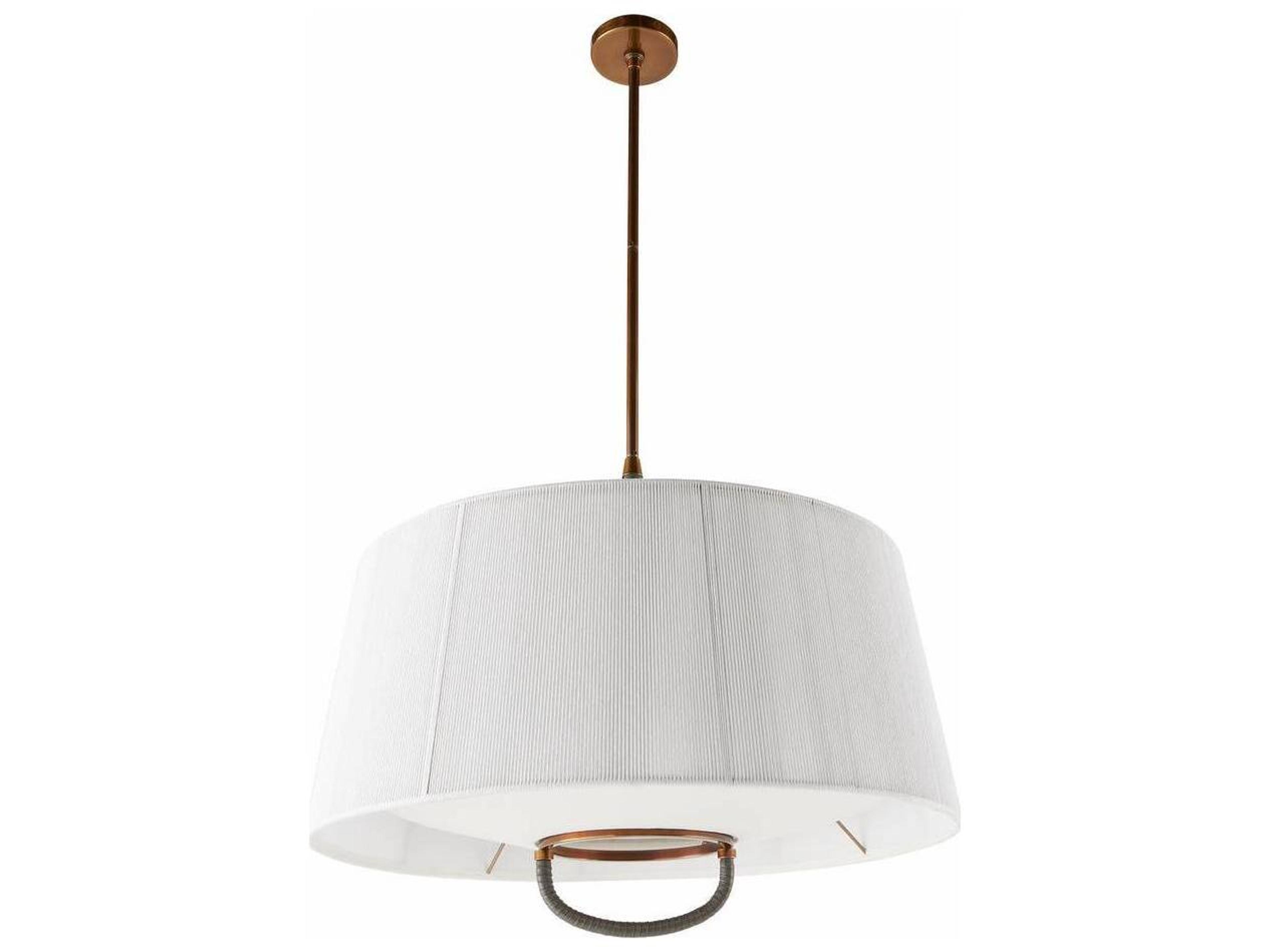 Arteriors Home Middlebury 6-Light White Graphite Drum Pendant