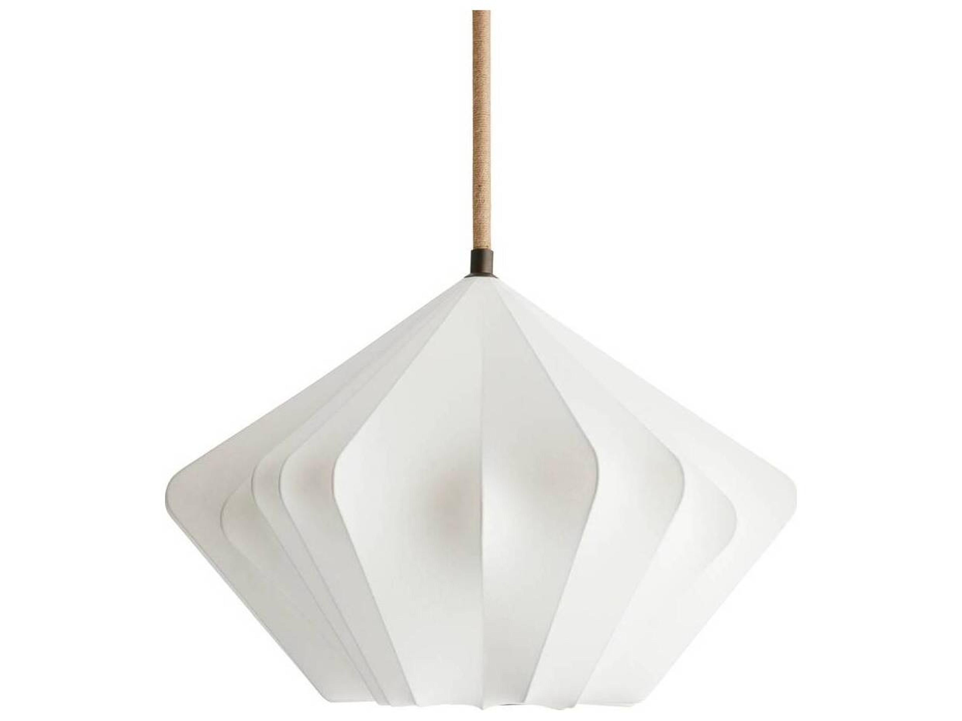 Arteriors Home Fazekas 1-Light Ivory English Bronze White Geometric Pendant