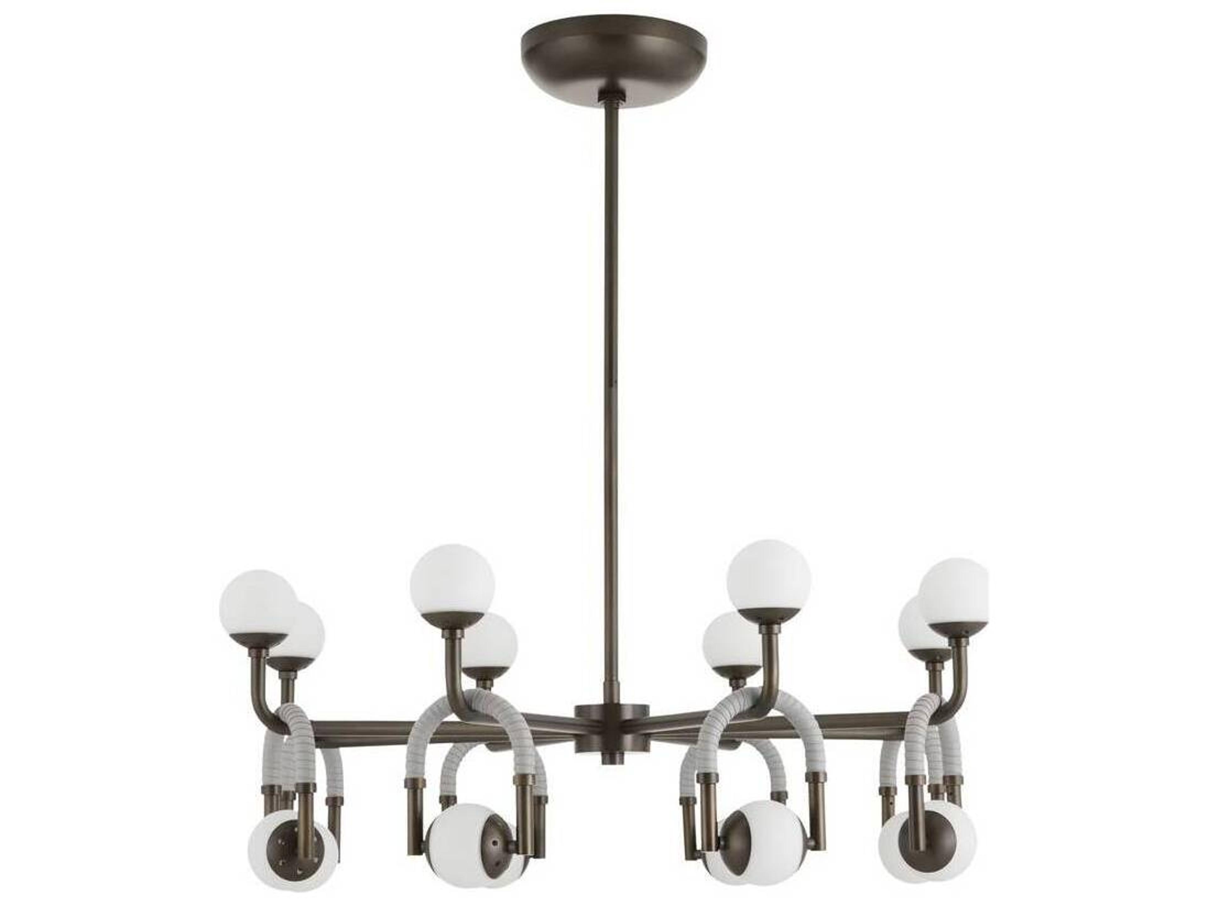 Arteriors Home Hollins 8-Light Opal English Bronze Globe Chandelier