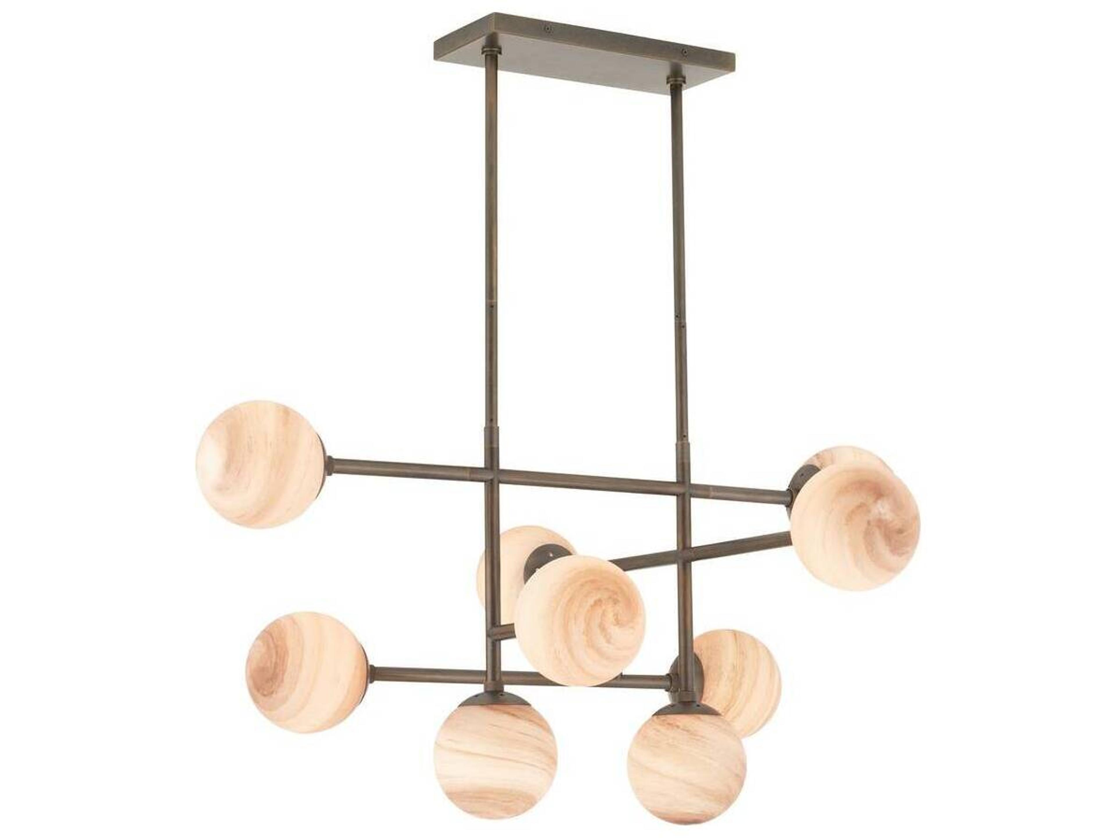 Arteriors Home Hadden 9-Light Coffee Swirl Bronze Linear Island Pendant