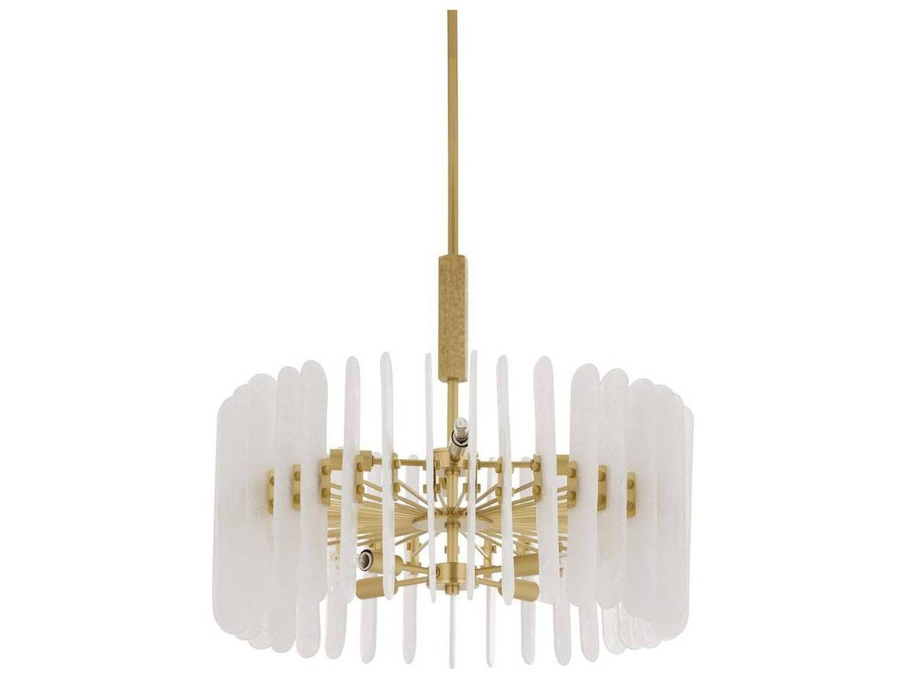 Arteriors Home Klaus 8-Light Clear Antique Brass Gold Sputnik Chandelier