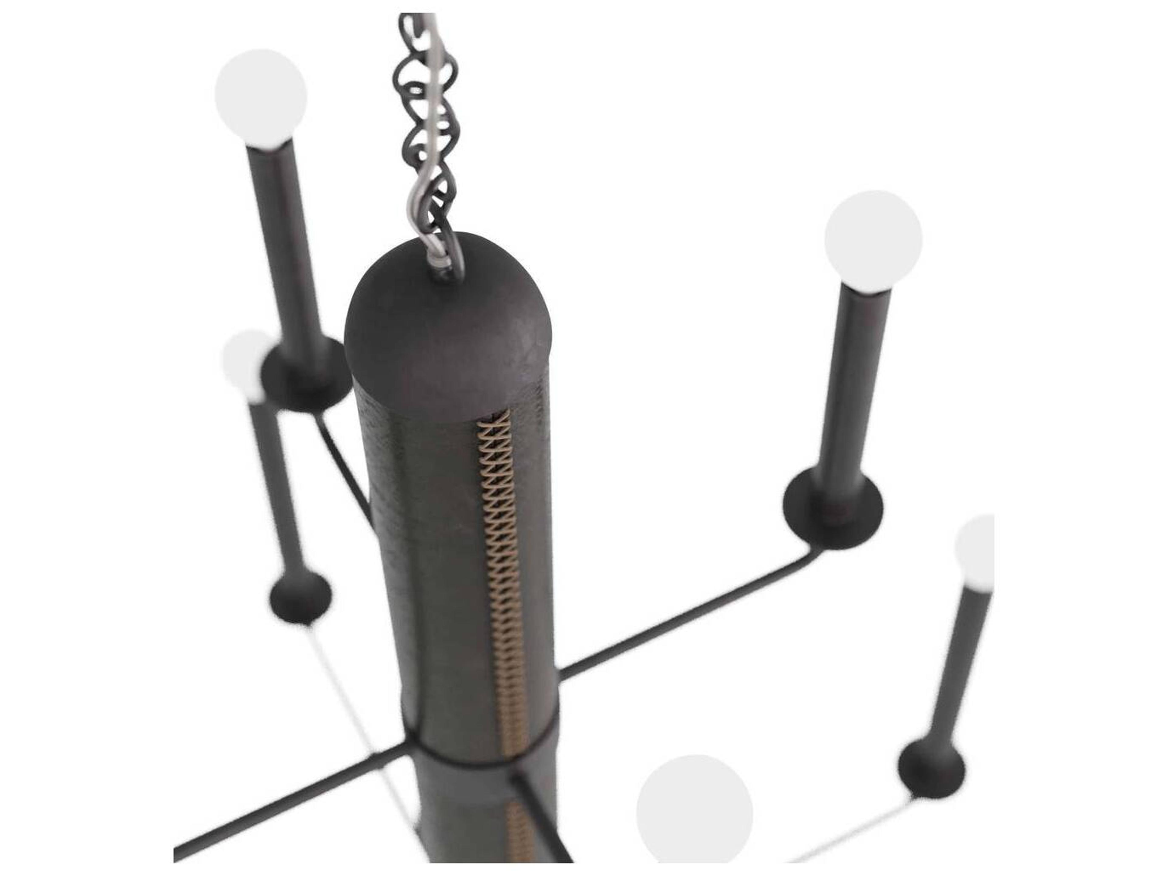 Arteriors Home 8-Light Ore Black Candelabra Tiered Chandelier