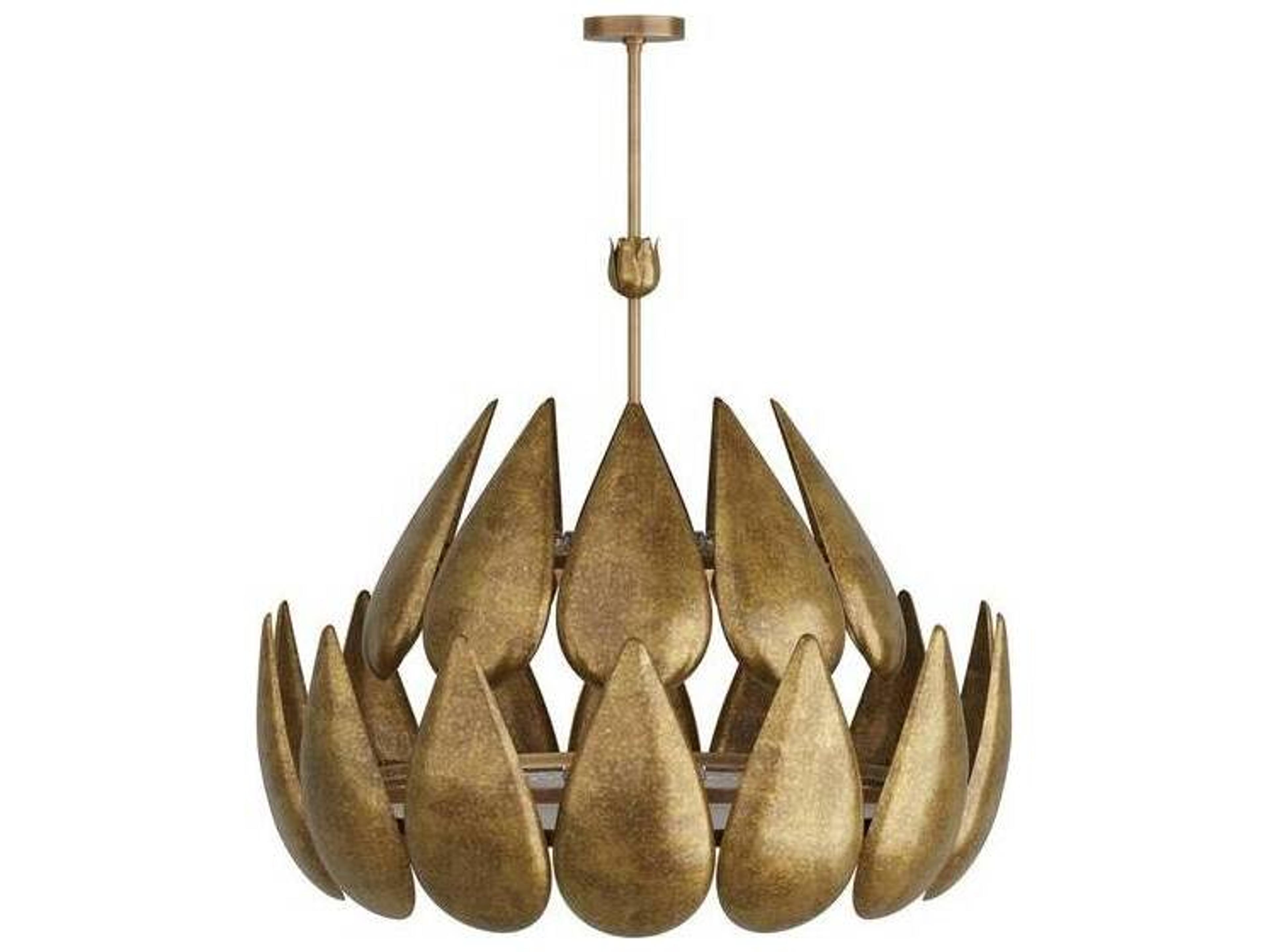 Anastasia Chandelier Hammered Vintage Brass