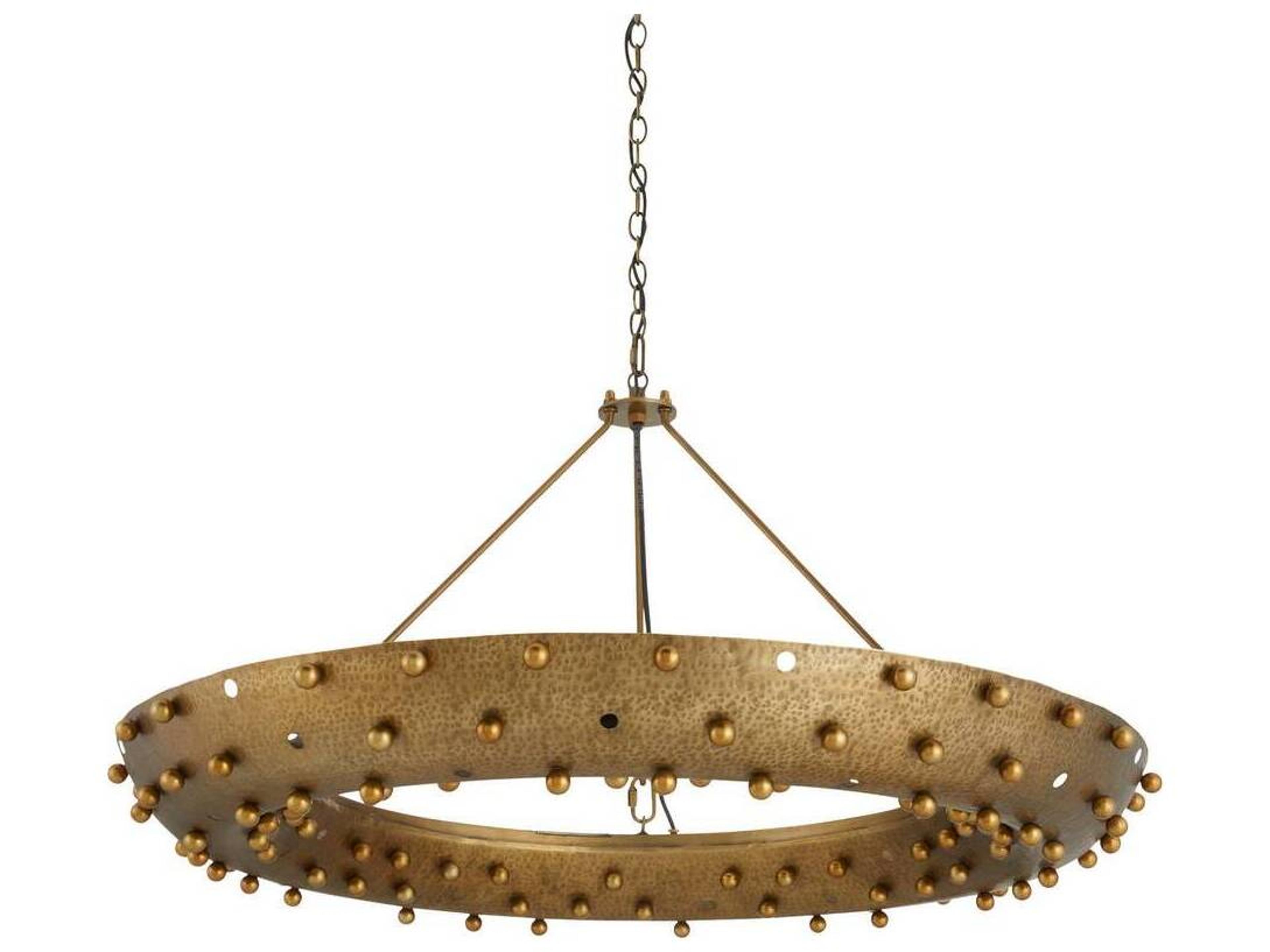 Arteriors Home Hardy 9-Light Antique Brass Round Chandelier