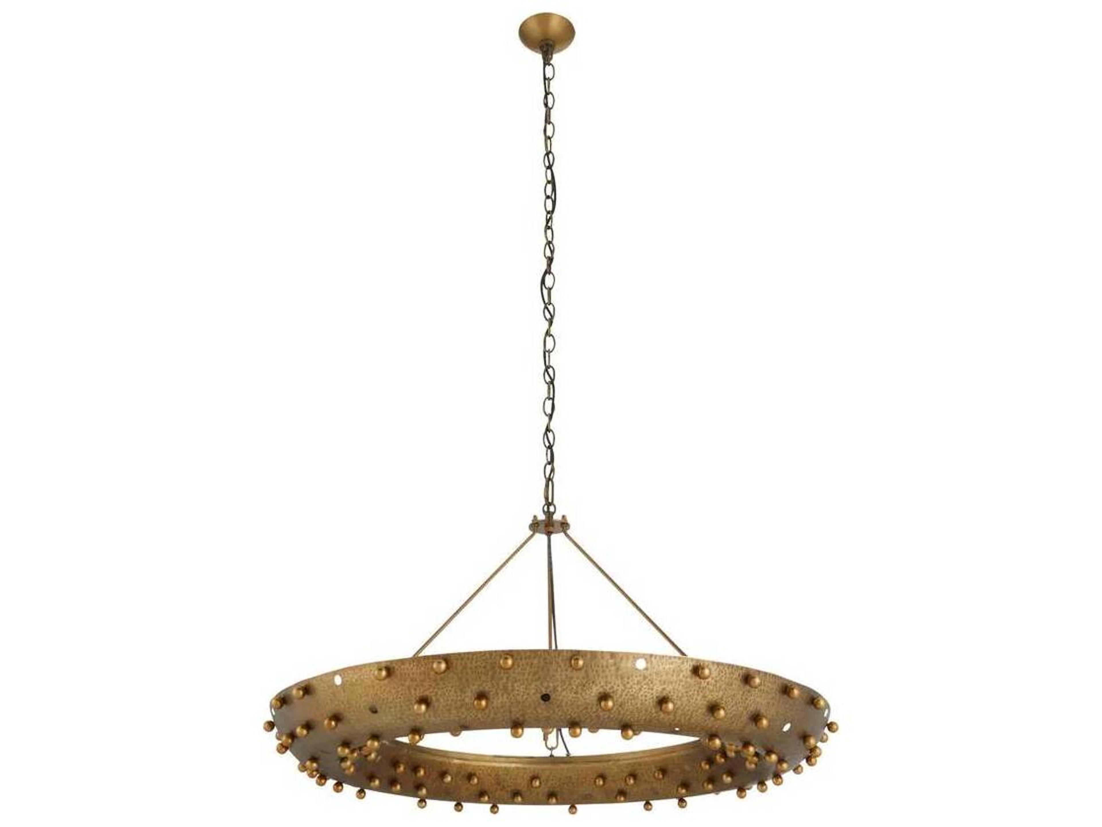 Arteriors Home Hardy 9-Light Antique Brass Round Chandelier
