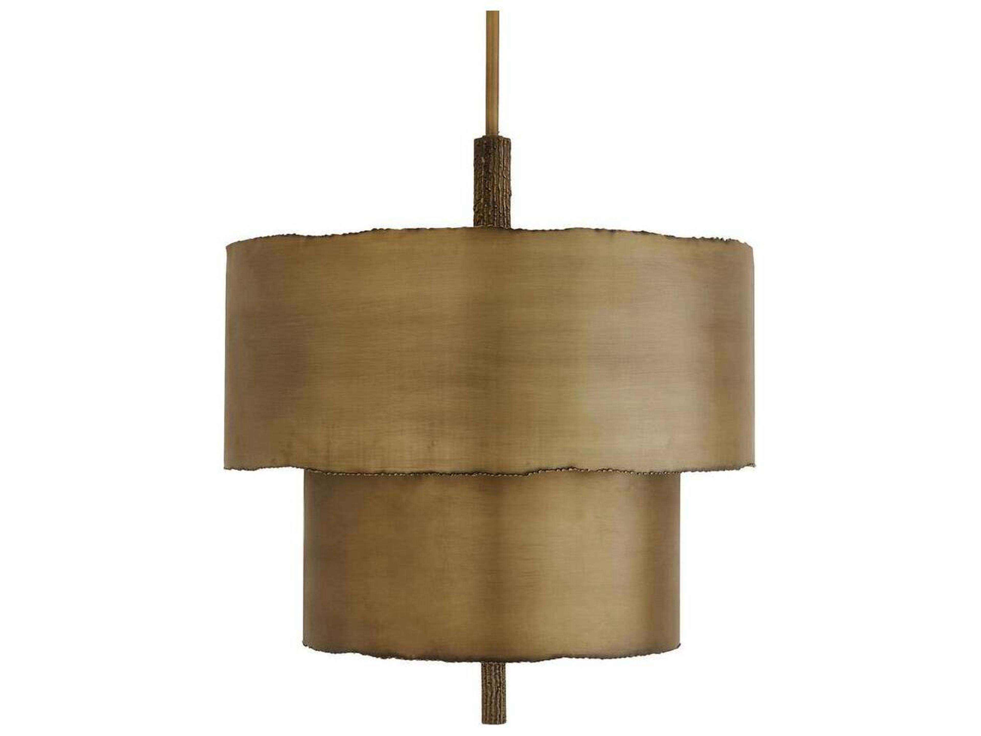 Arteriors Home Antique Brass Drum Tiered Chandelier