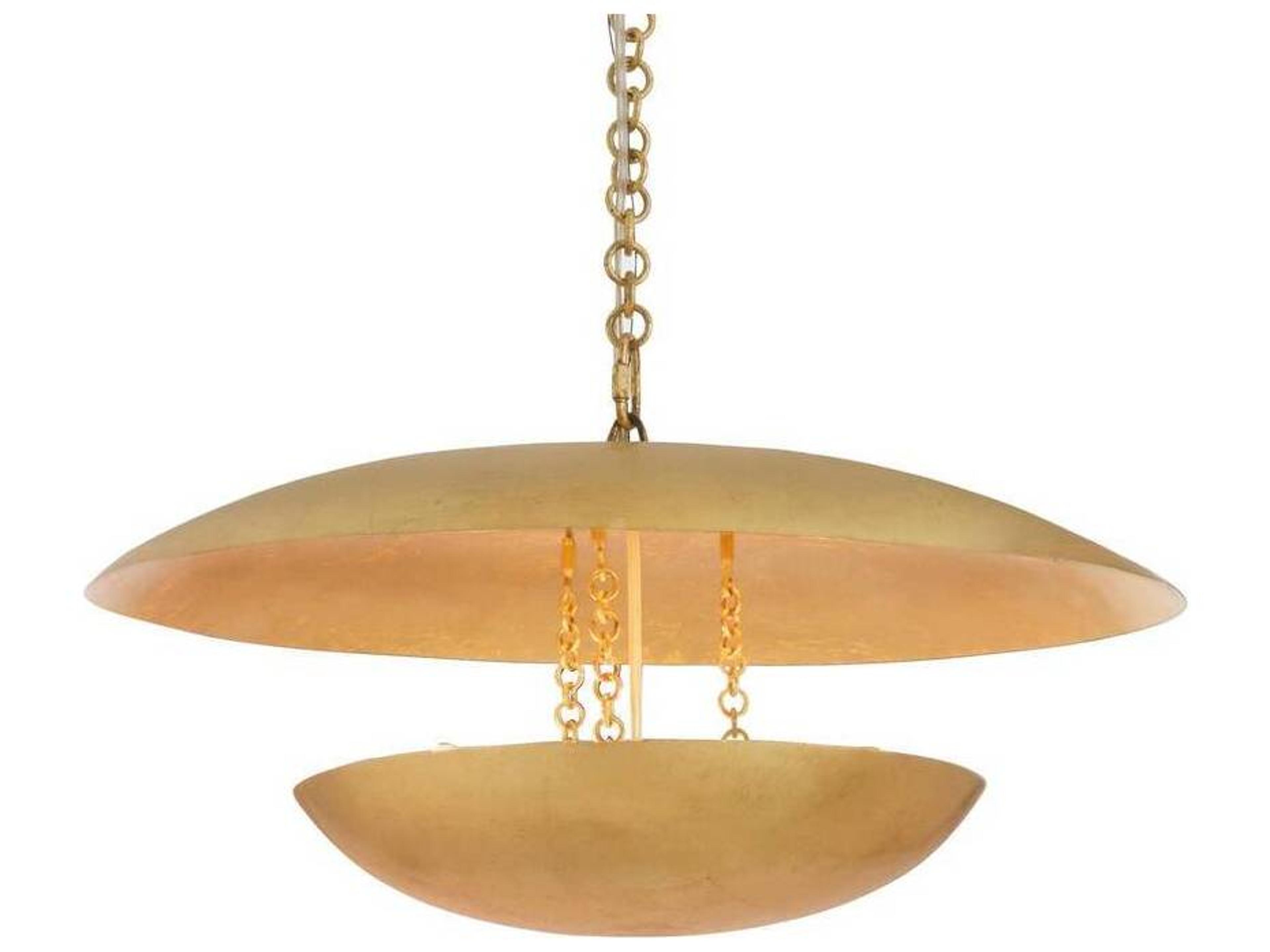 Arteriors Home Gold Leaf Bowl Pendant