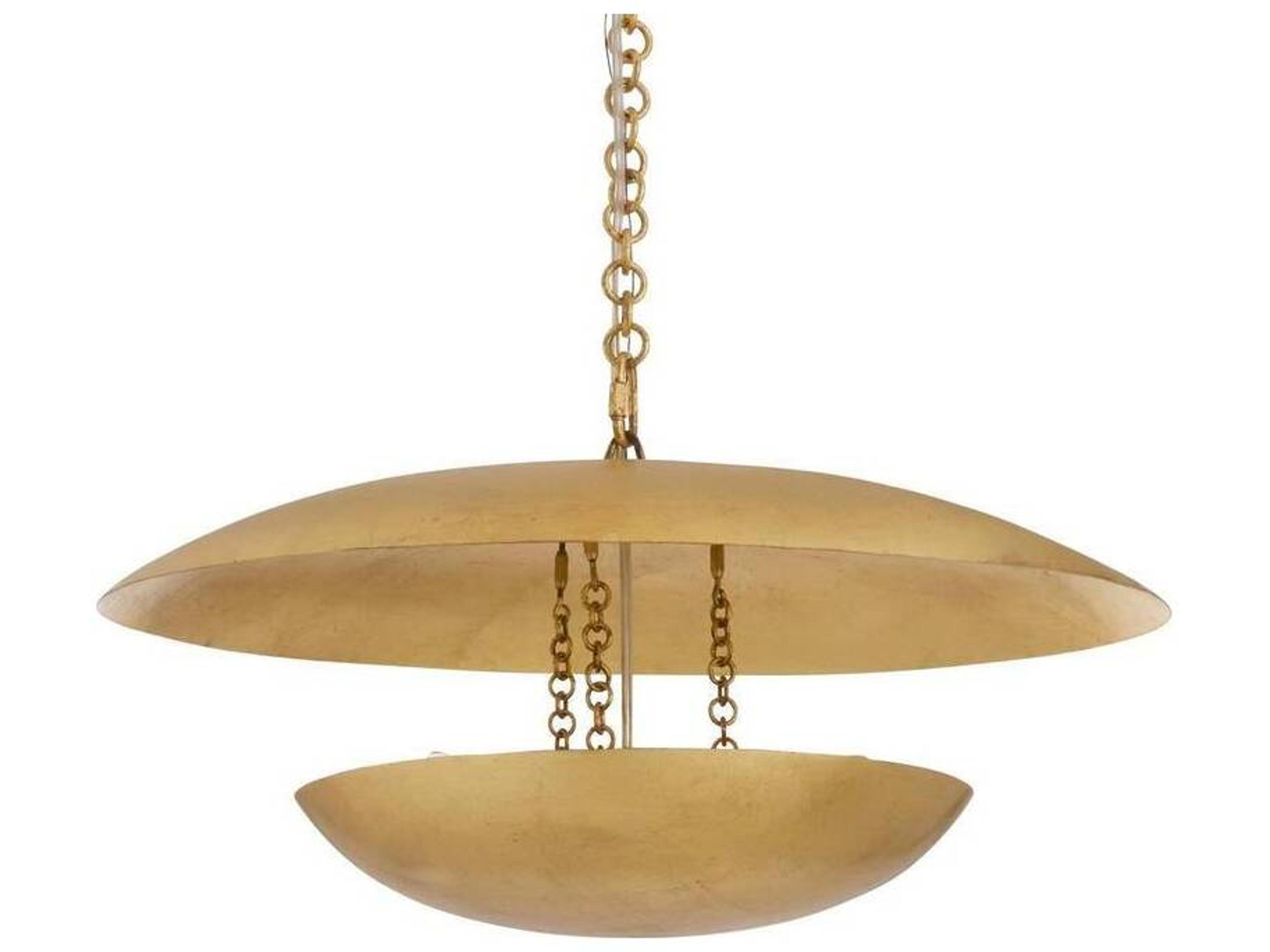 Arteriors Home Gold Leaf Bowl Pendant