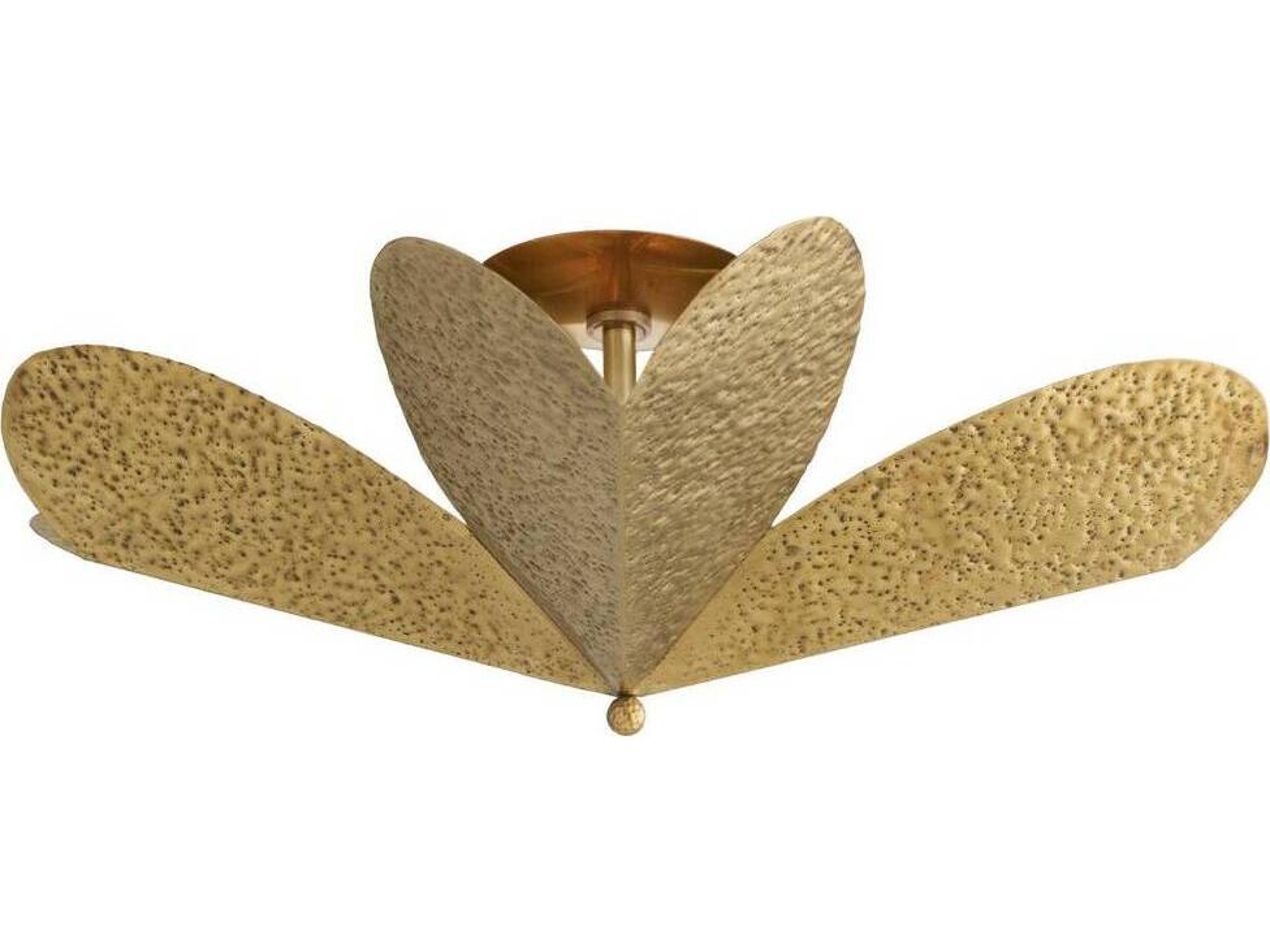 Arteriors Home Antique Brass Semi Flush Mount