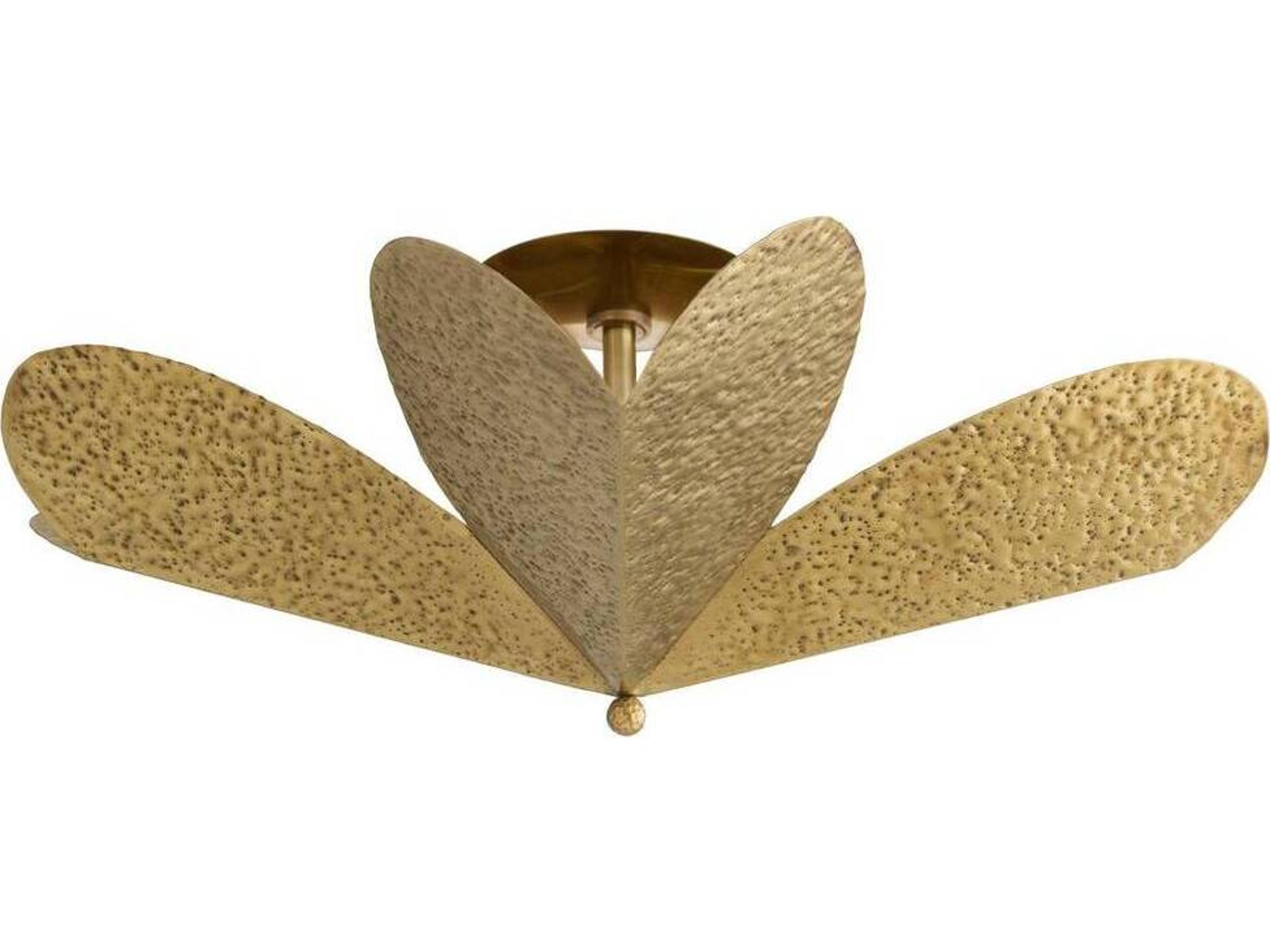 Arteriors Home Antique Brass Semi Flush Mount
