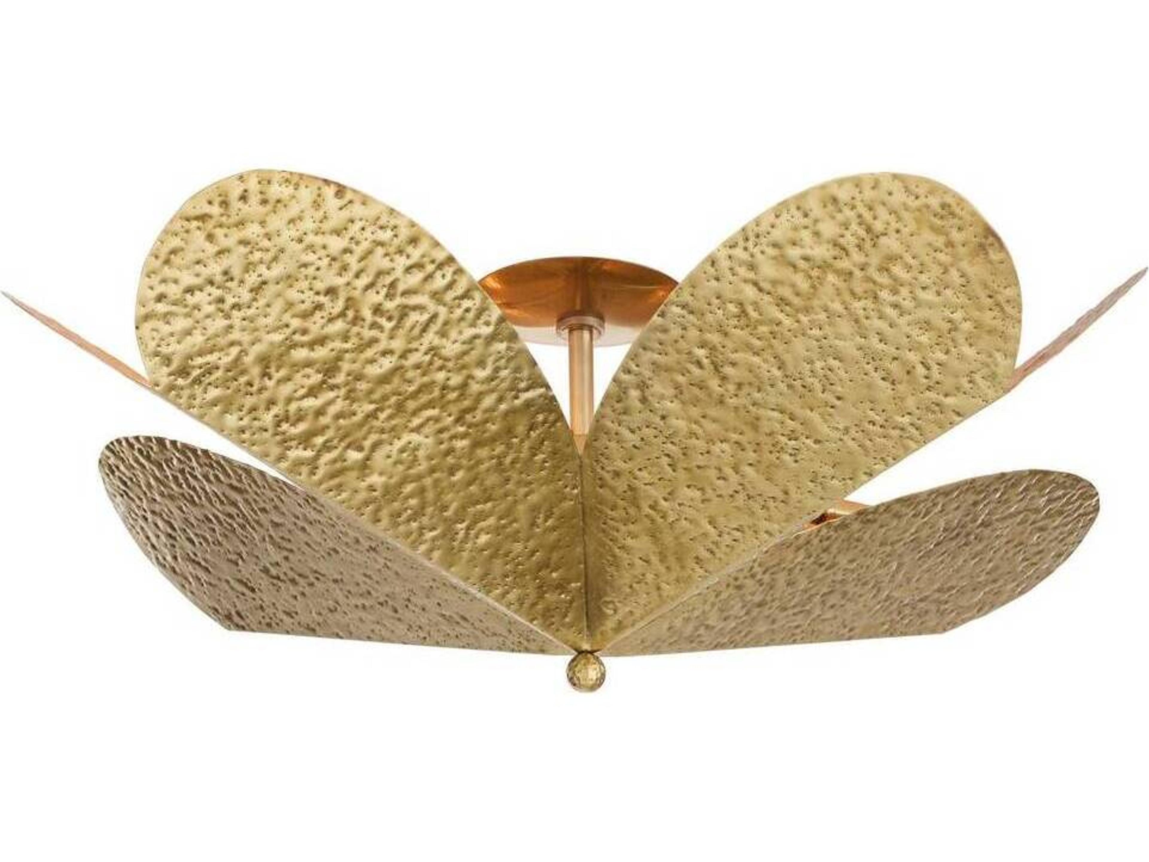 Arteriors Home Antique Brass Semi Flush Mount