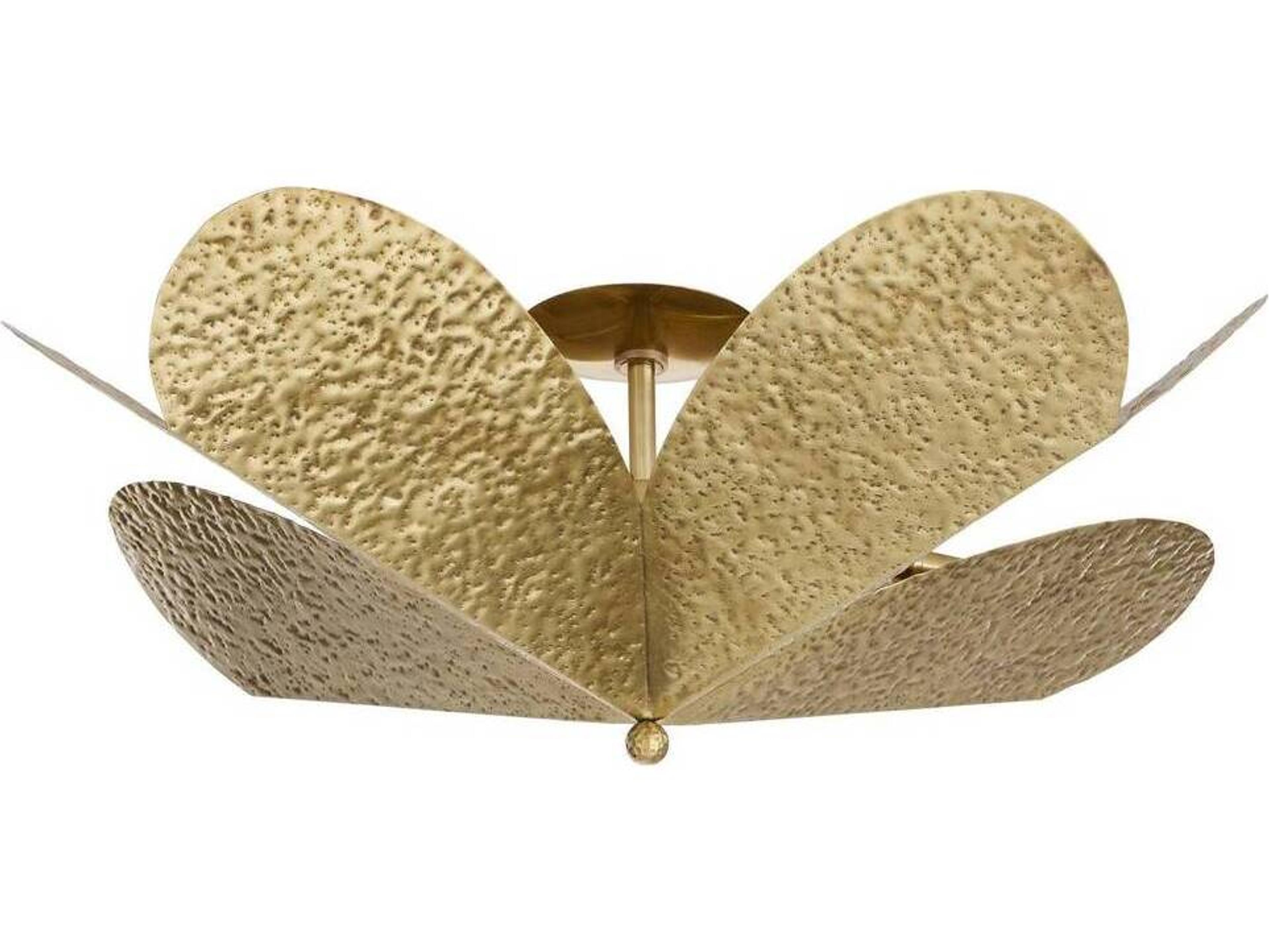 Arteriors Home Antique Brass Semi Flush Mount