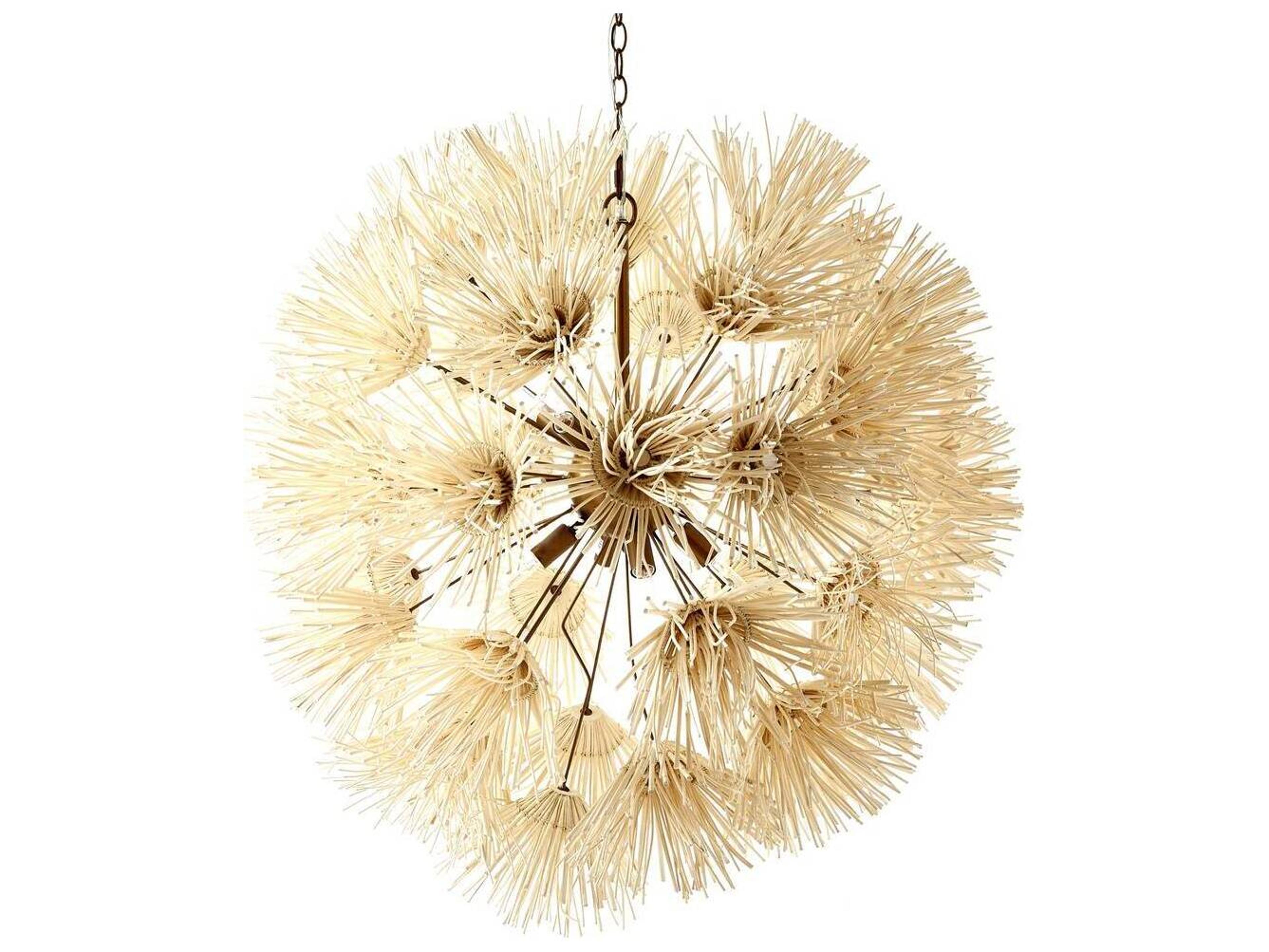 Arteriors Home Winona 8-Light Ivory Antique Brass Sputnik Pendant