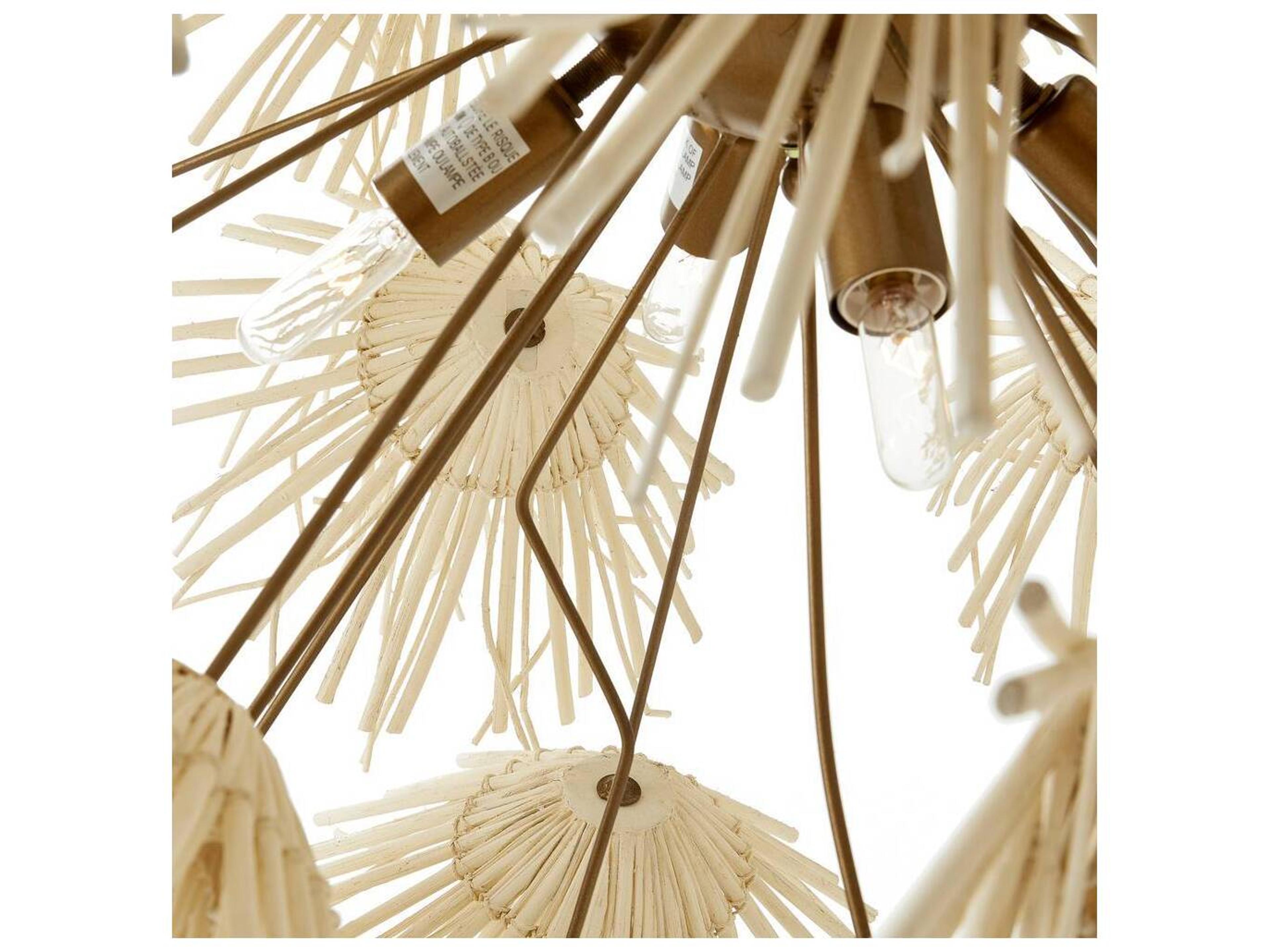 Arteriors Home Winona 8-Light Ivory Antique Brass Sputnik Pendant