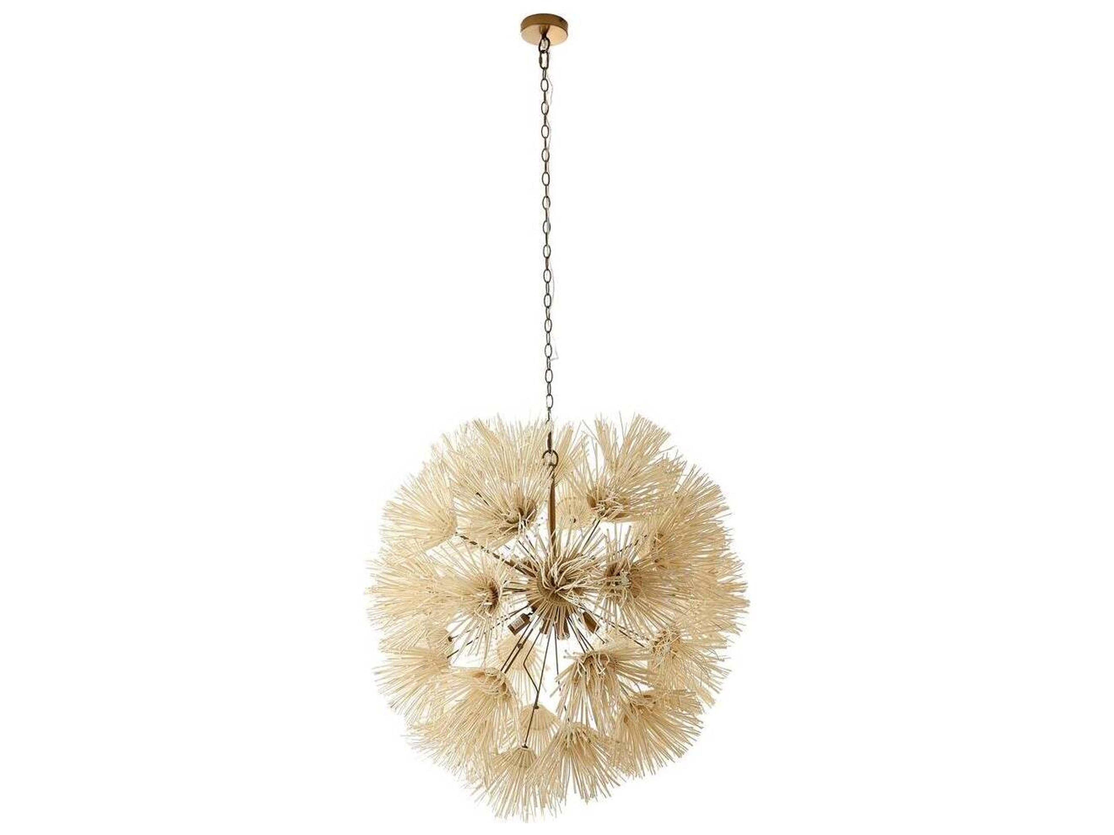 Arteriors Winona Chandelier Natural Rattan Pendant