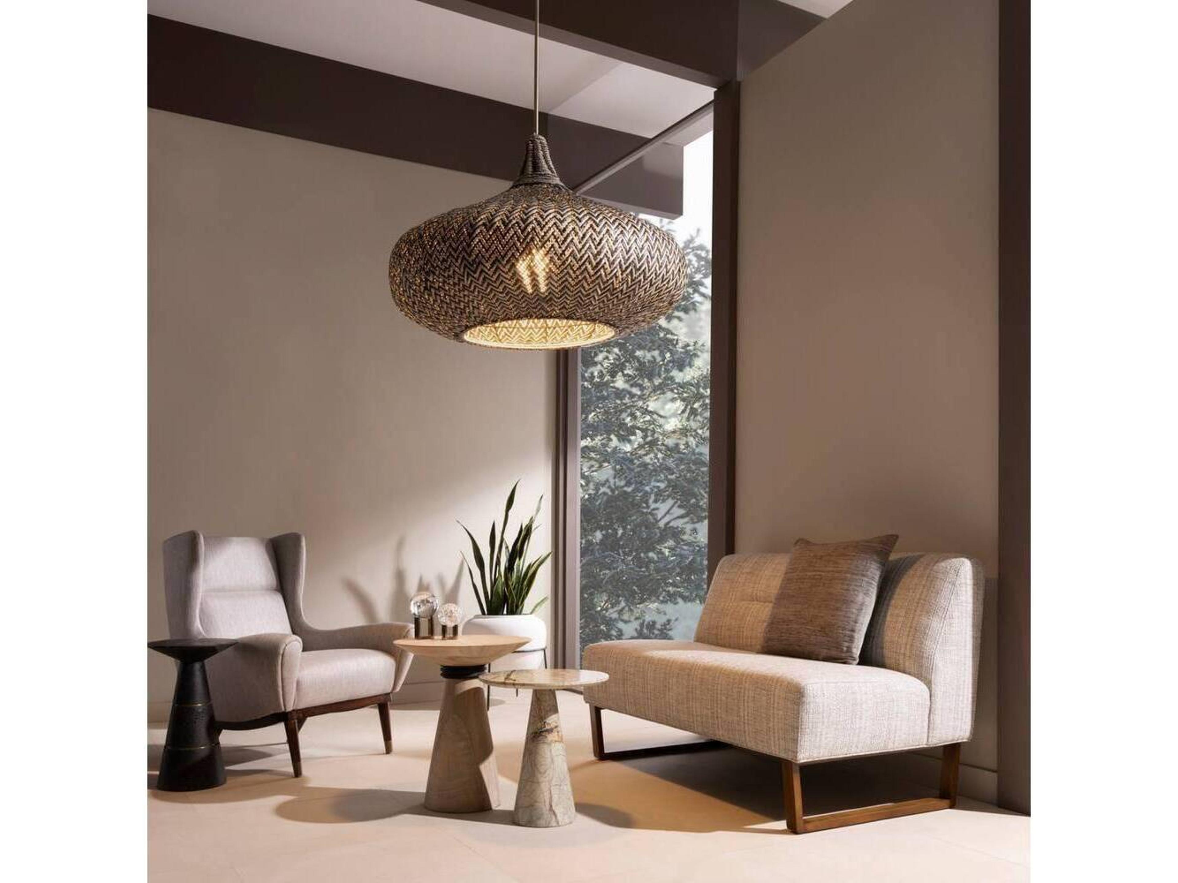 Arteriors Home 1-Light Black Dome Pendant