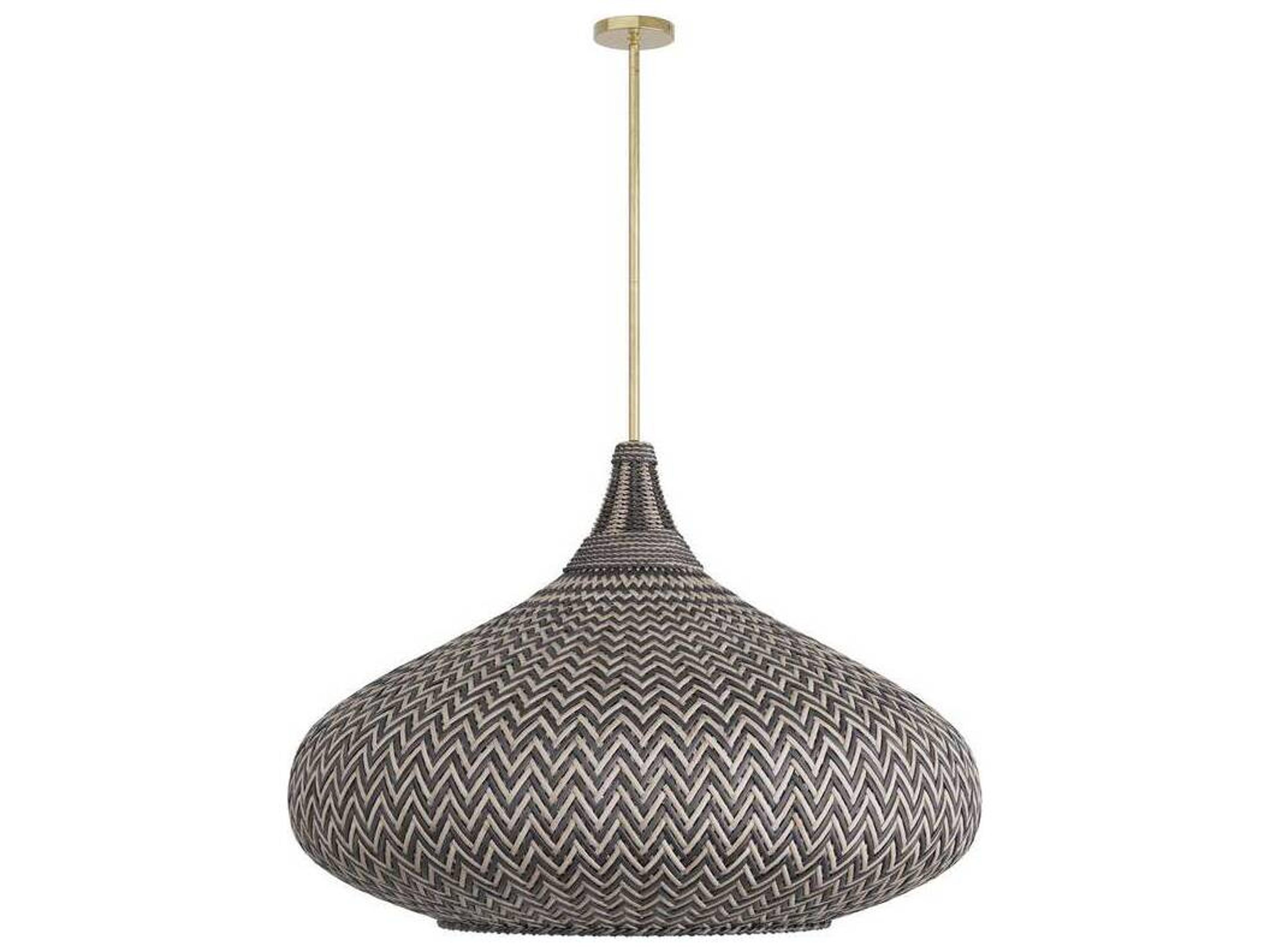 Arteriors Home 1-Light Black Dome Pendant