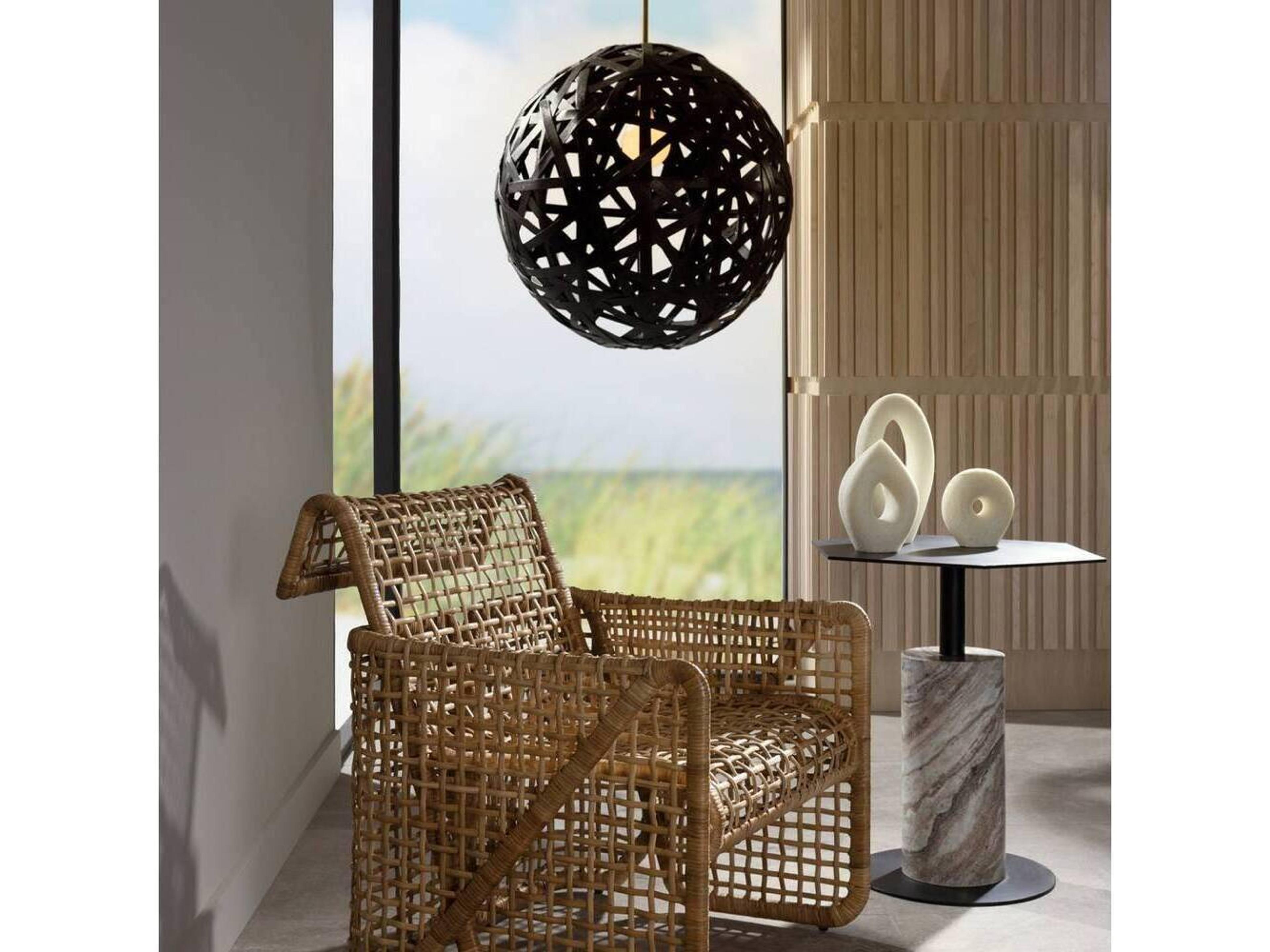 Arteriors Home 1-Light Black Globe Round Pendant