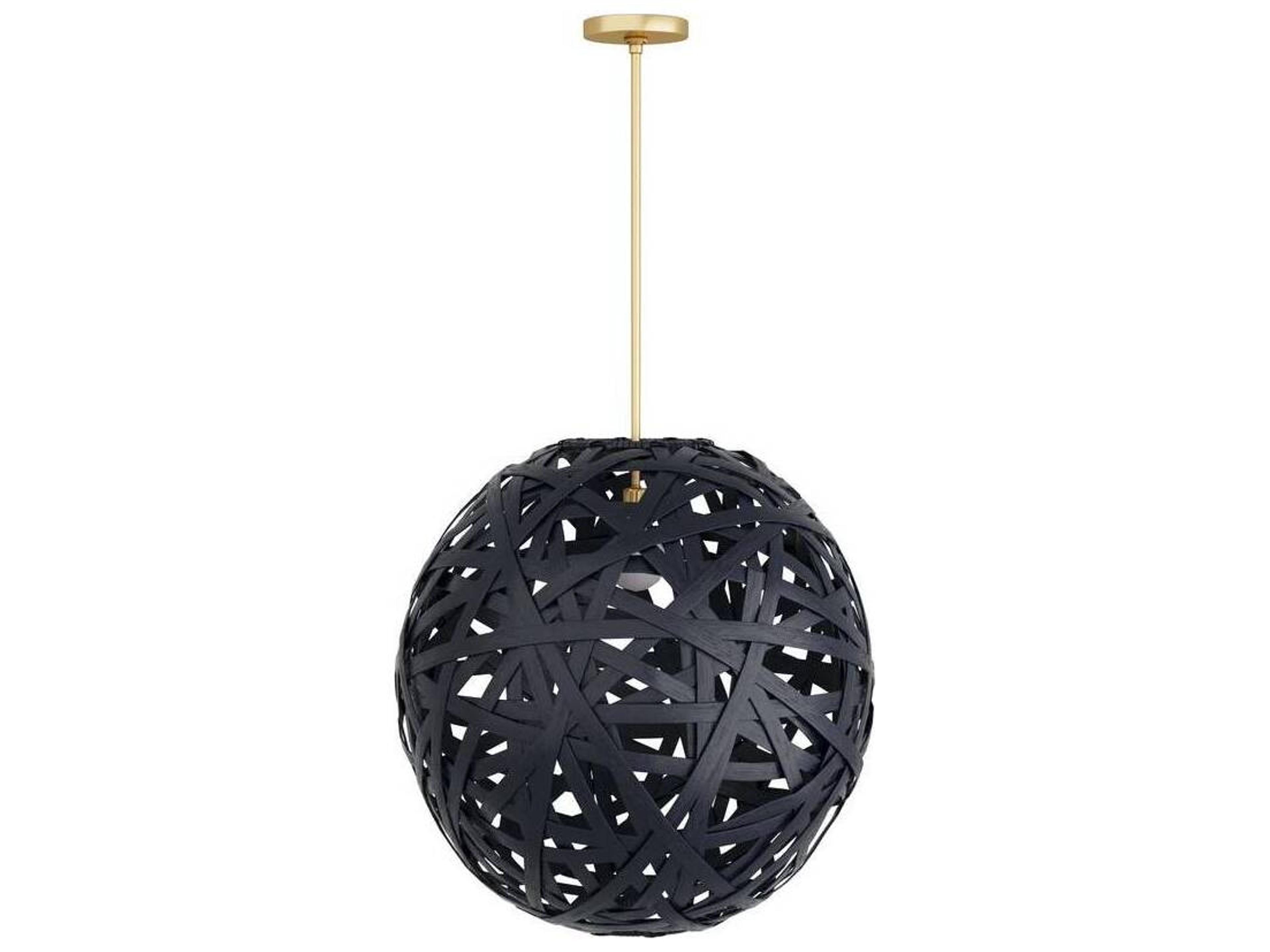 Arteriors Home 1-Light Black Globe Round Pendant