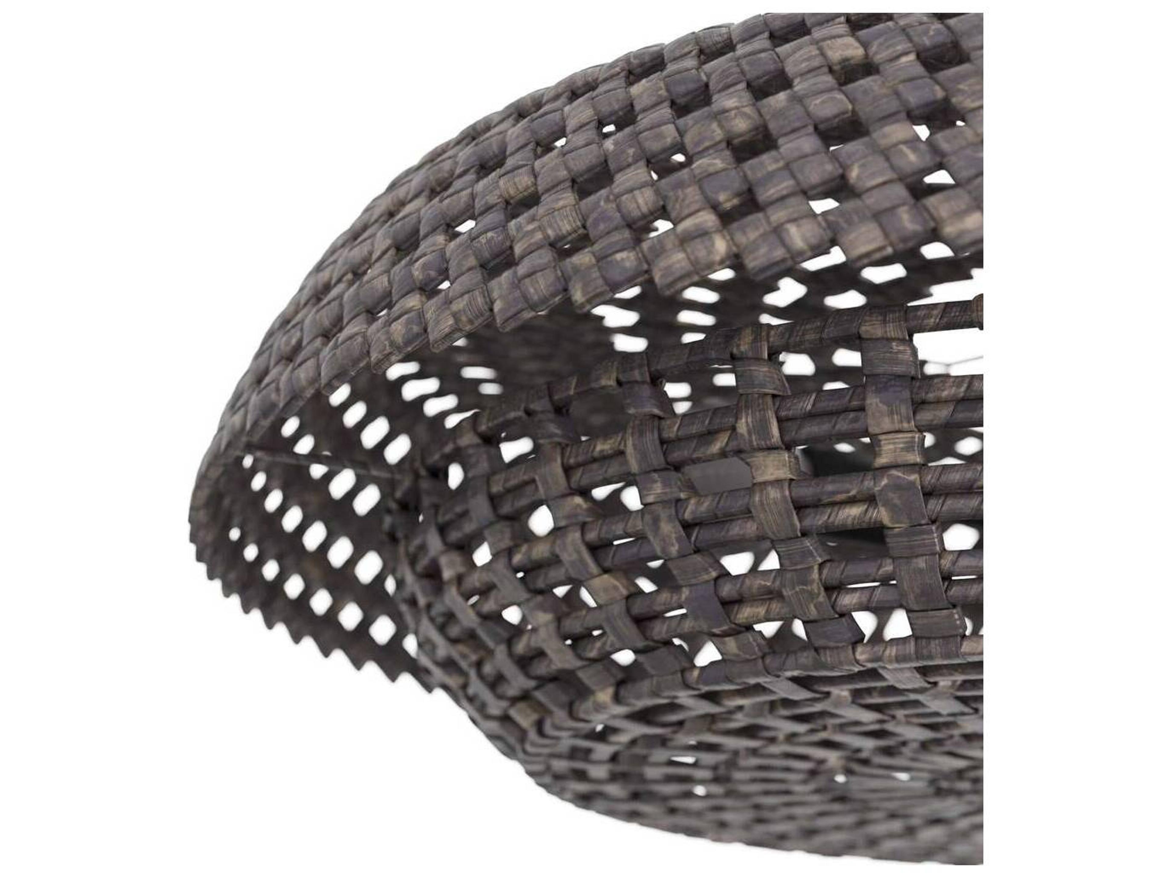 Arteriors Home 3-Light Dark Gray Washed Round Pendant