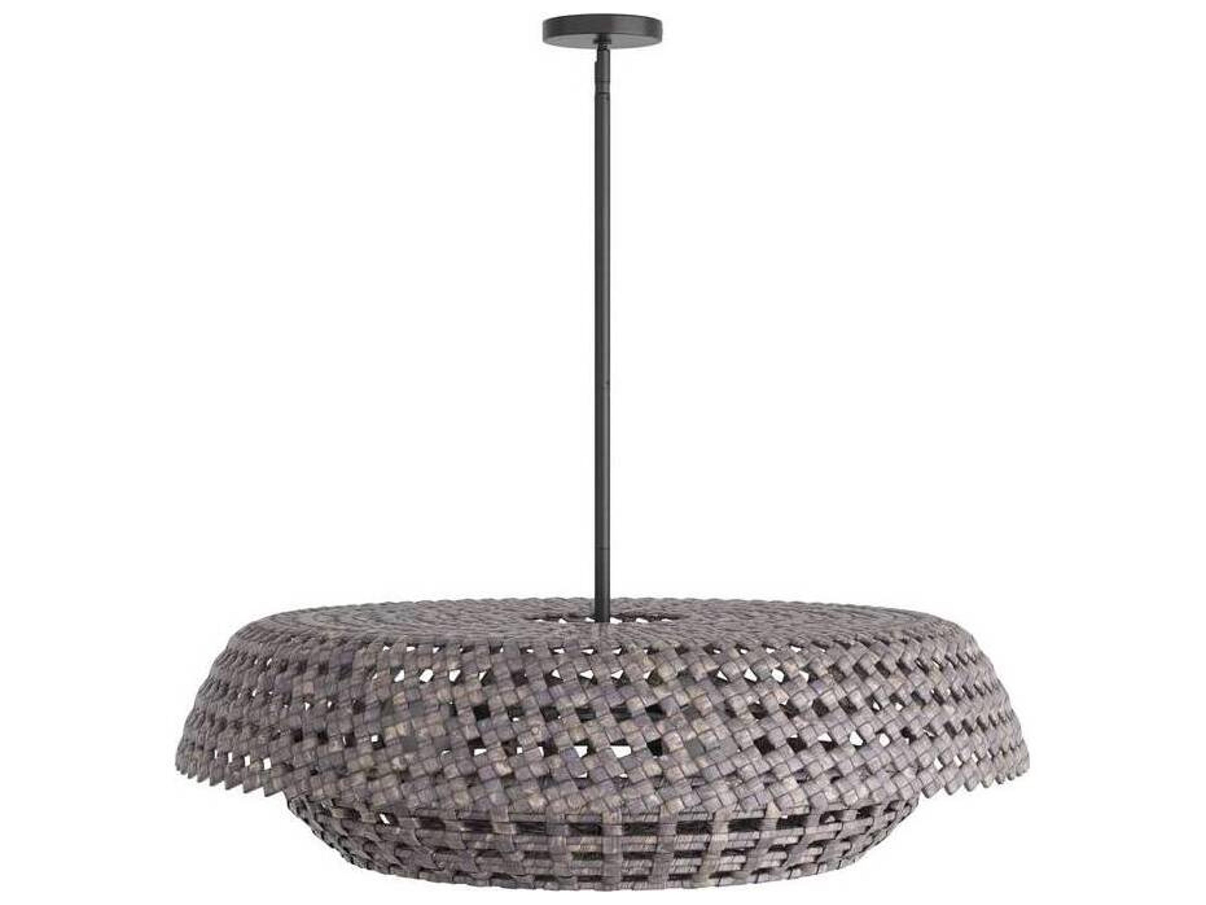 Arteriors Home 3-Light Dark Gray Washed Round Pendant
