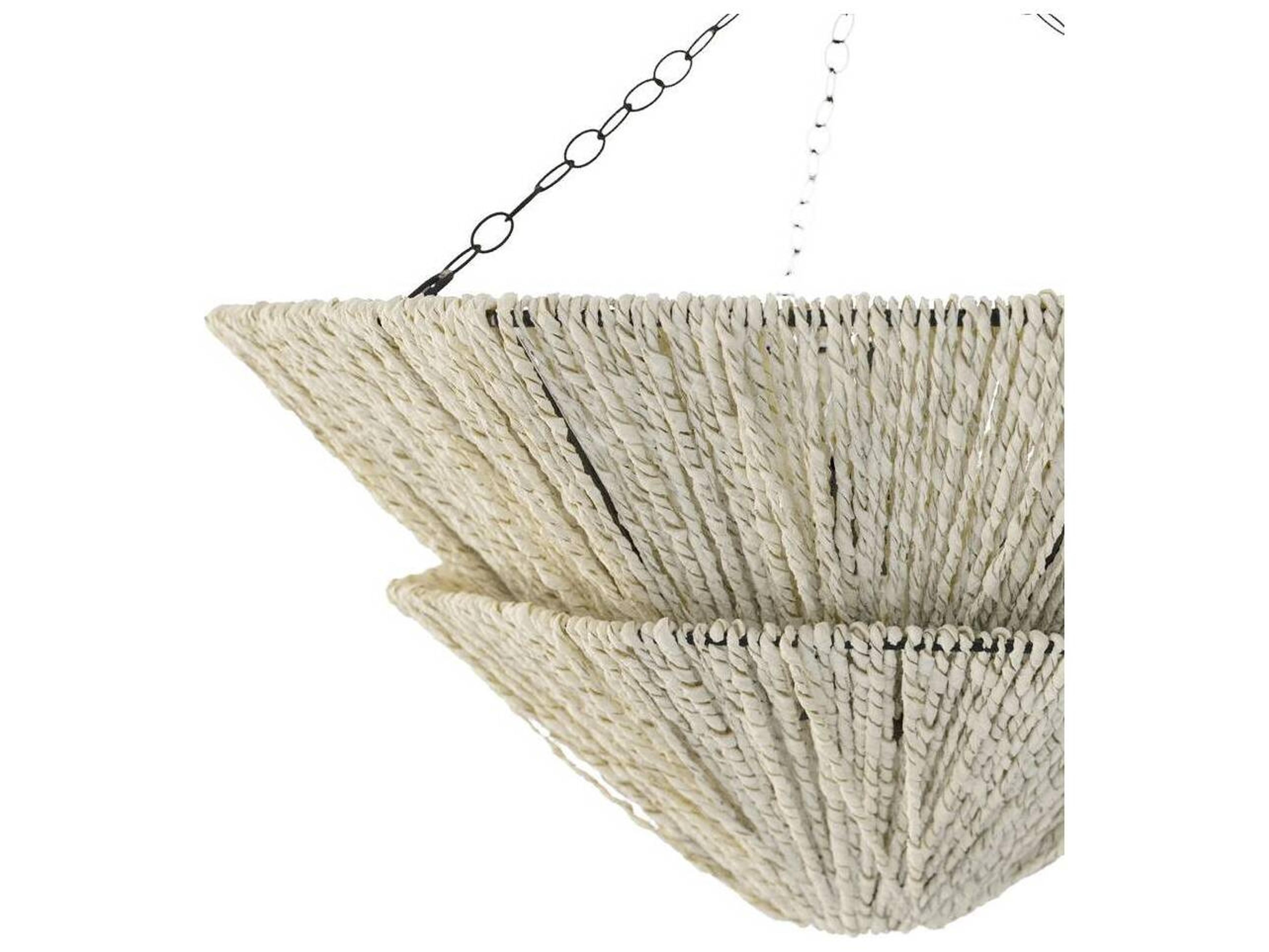 Arteriors Home Anya 8-Light Light Gray Stained Antique Brass Pendant